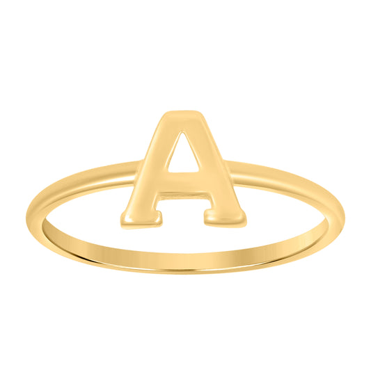 10K Yellow Gold Womens Initial Alphabet Bridal Anniversary Engagement Wedding Ring