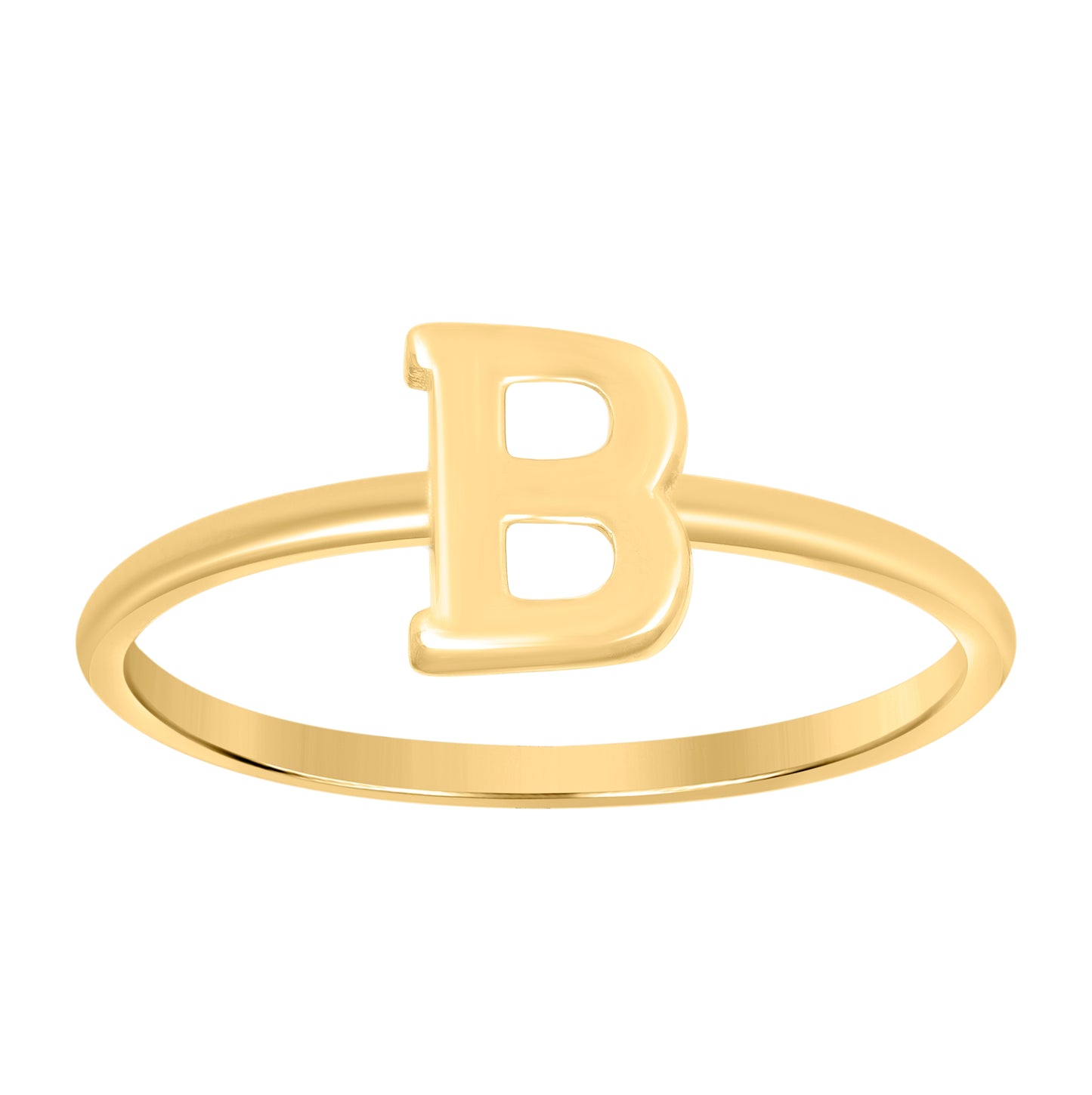 10K Yellow Gold Womens Initial Alphabet Bridal Anniversary Engagement Wedding Ring