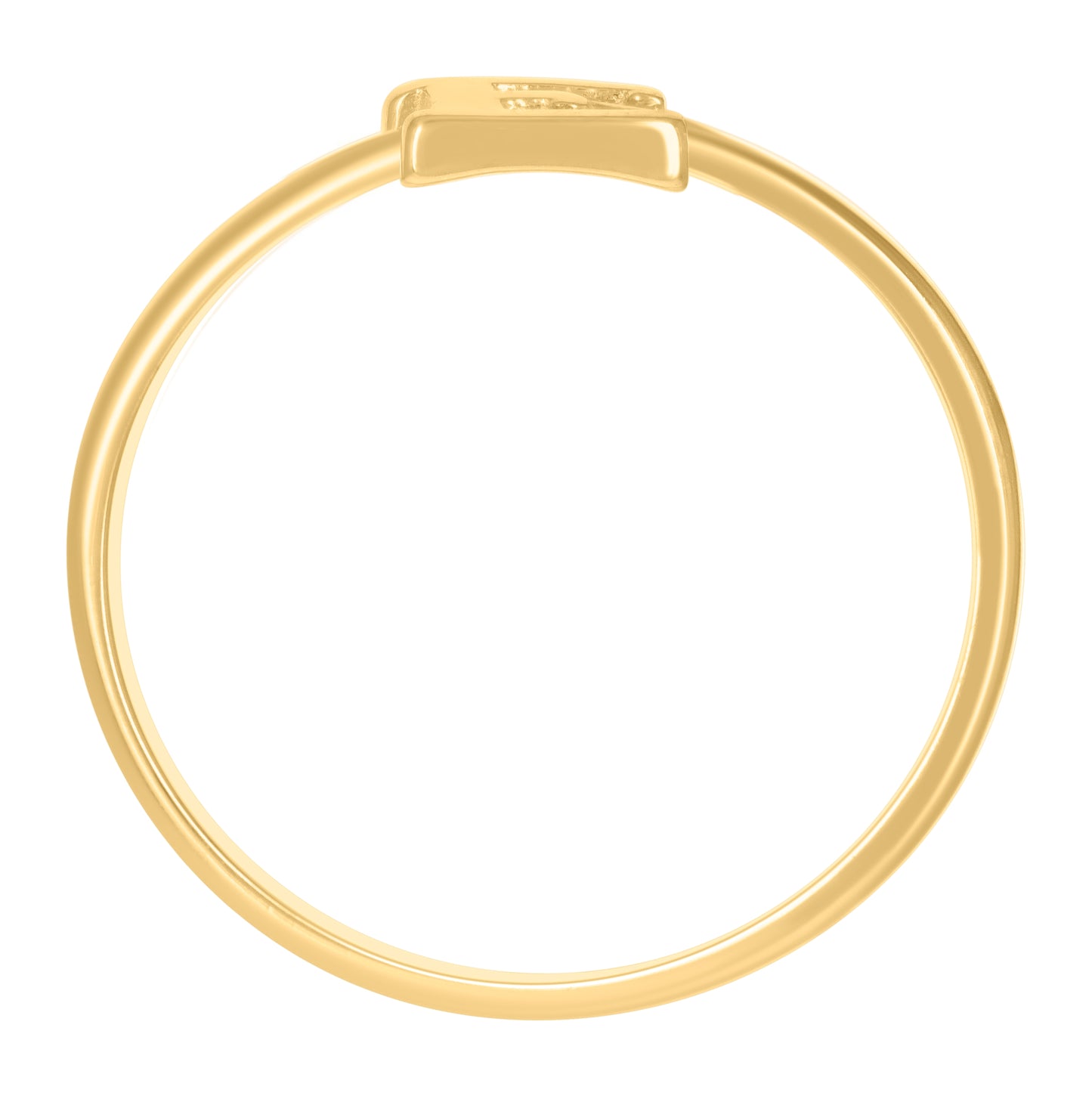 10K Yellow Gold Womens Initial Alphabet Bridal Anniversary Engagement Wedding Ring