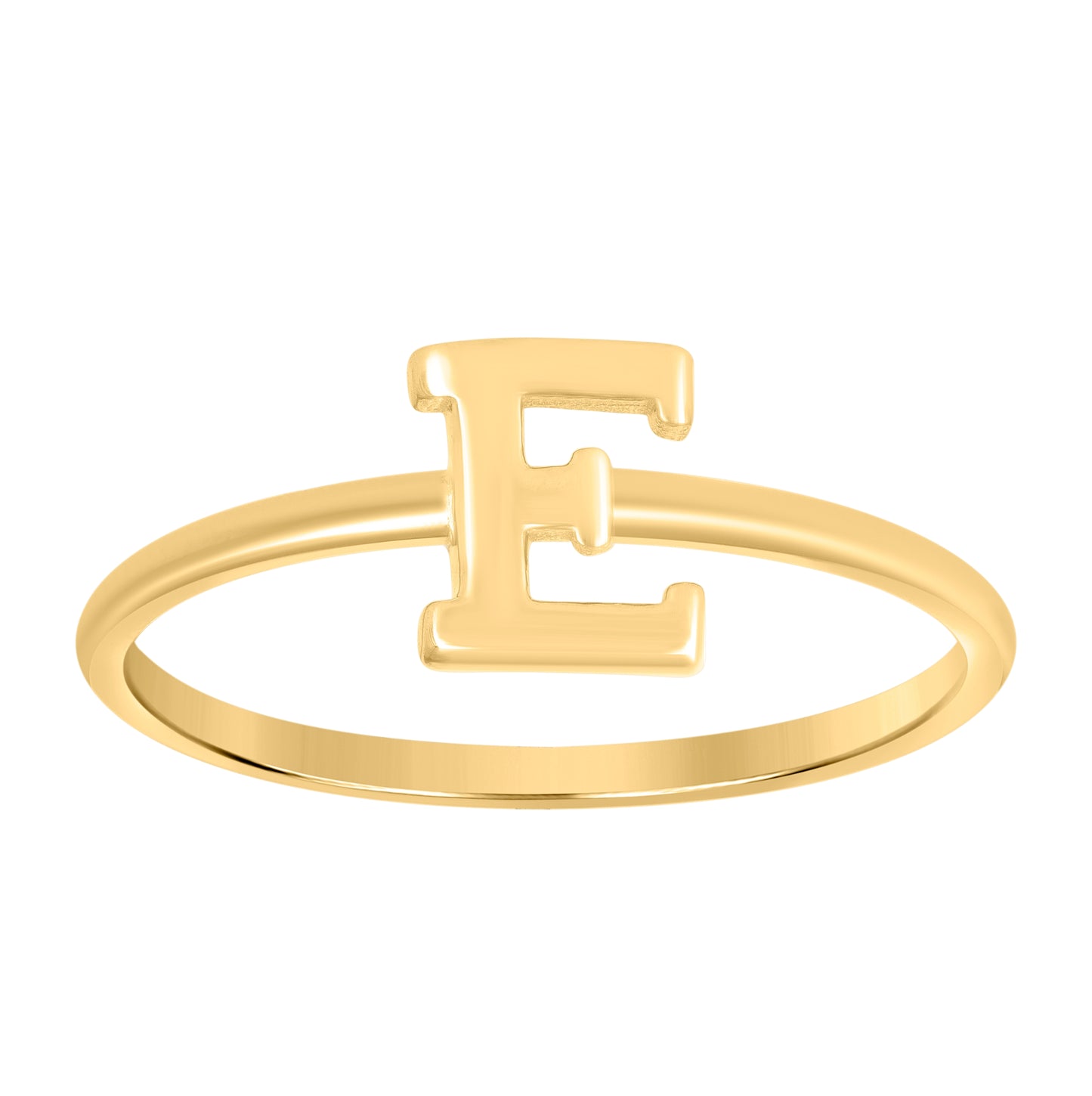 10K Yellow Gold Womens Initial Alphabet Bridal Anniversary Engagement Wedding Ring