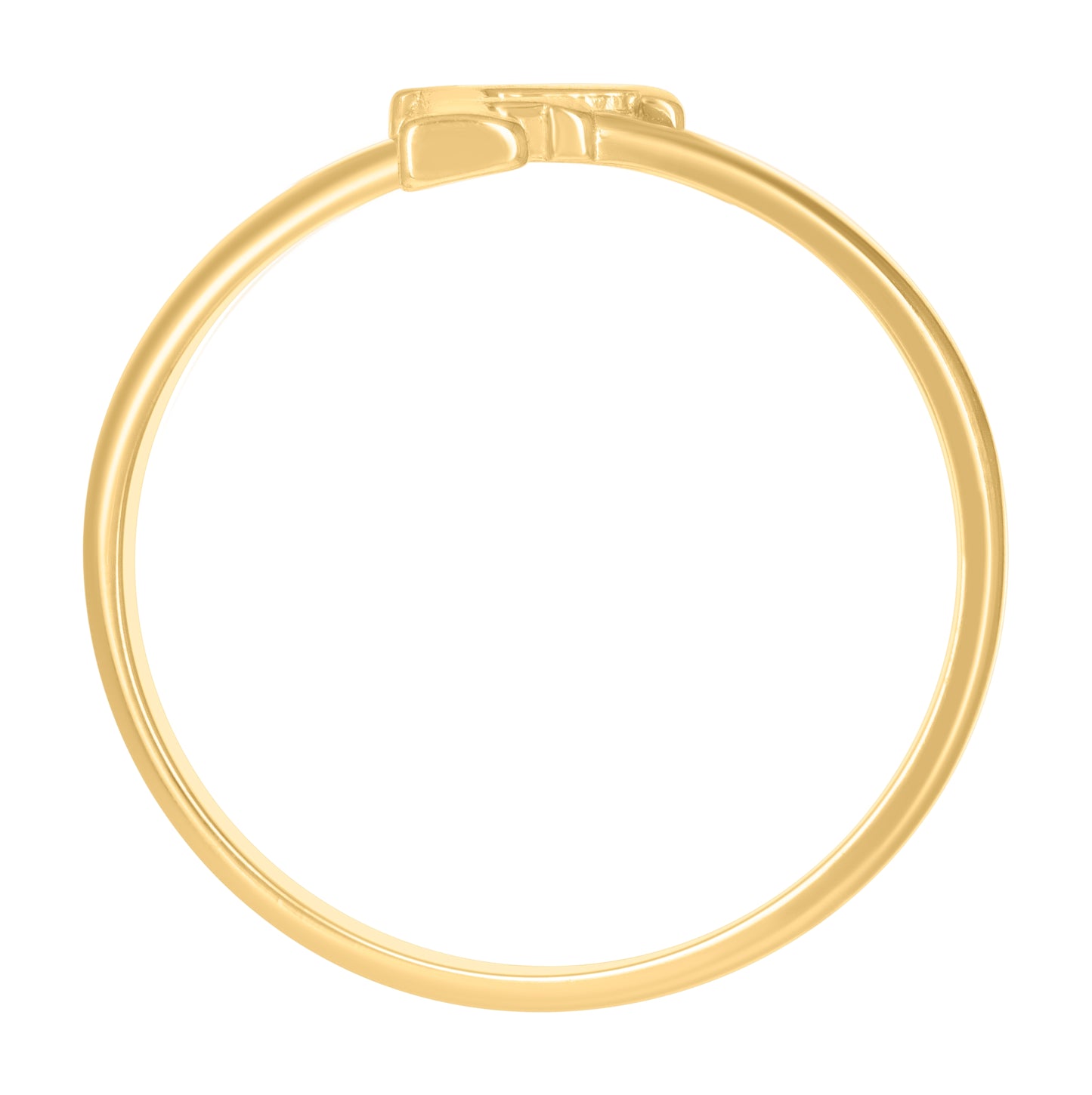 10K Yellow Gold Womens Initial Alphabet Bridal Anniversary Engagement Wedding Ring
