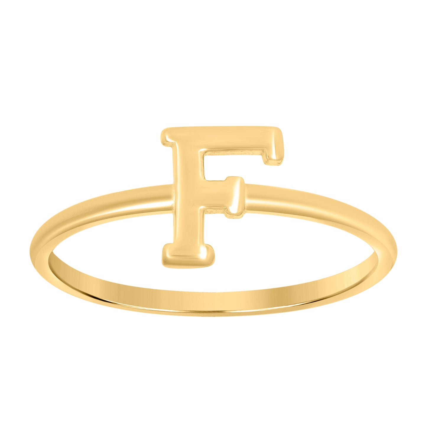 10K Yellow Gold Womens Initial Alphabet Bridal Anniversary Engagement Wedding Ring