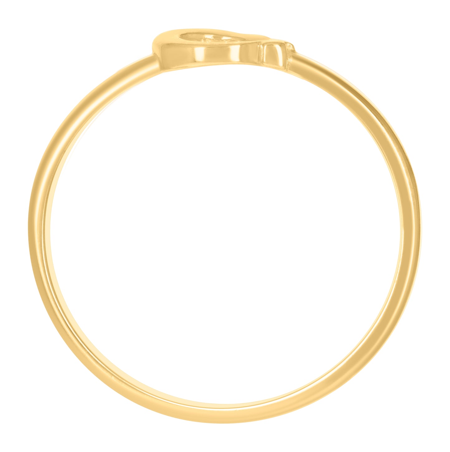 10K Yellow Gold Womens Initial Alphabet Bridal Anniversary Engagement Wedding Ring