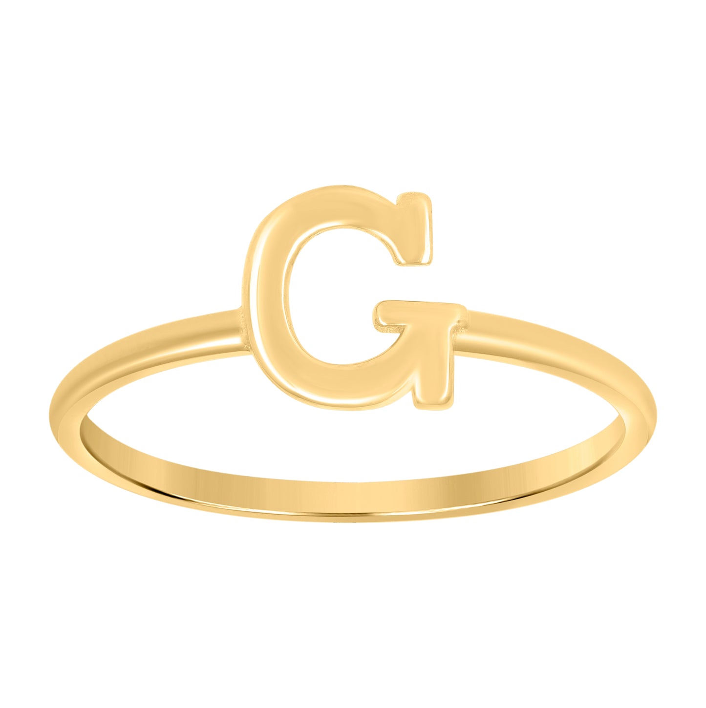 10K Yellow Gold Womens Initial Alphabet Bridal Anniversary Engagement Wedding Ring