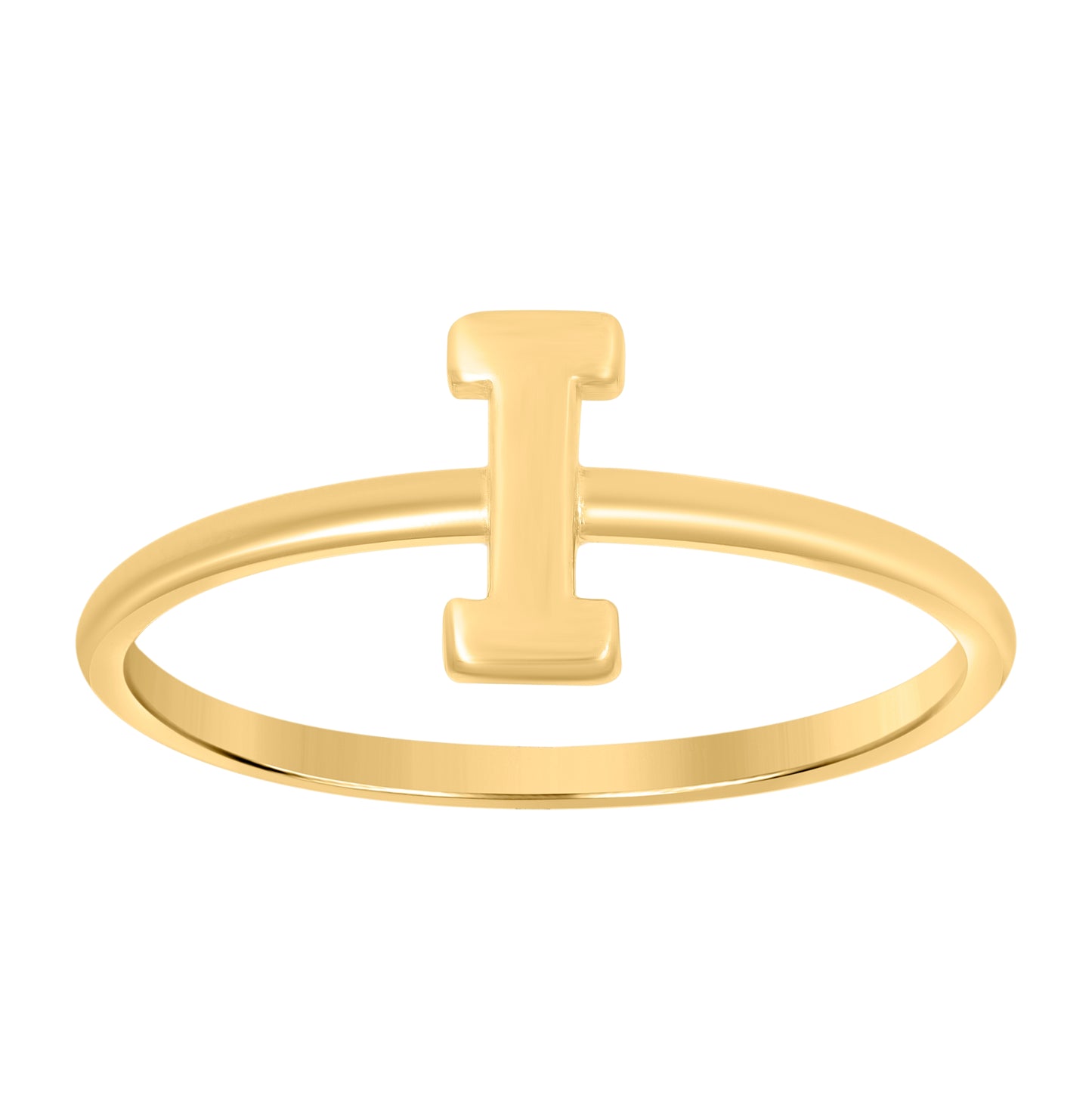 10K Yellow Gold Womens Initial Alphabet Bridal Anniversary Engagement Wedding Ring