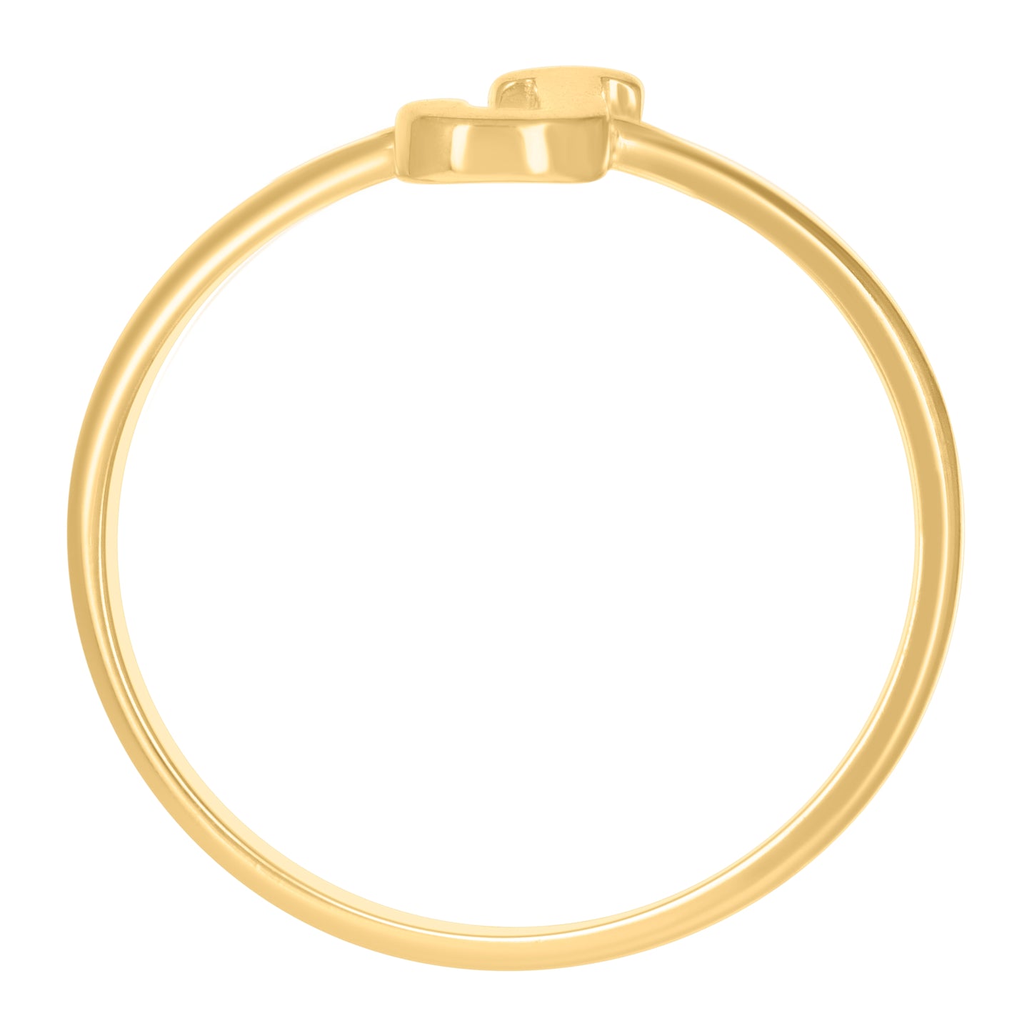 10K Yellow Gold Womens Initial Alphabet Bridal Anniversary Engagement Wedding Ring