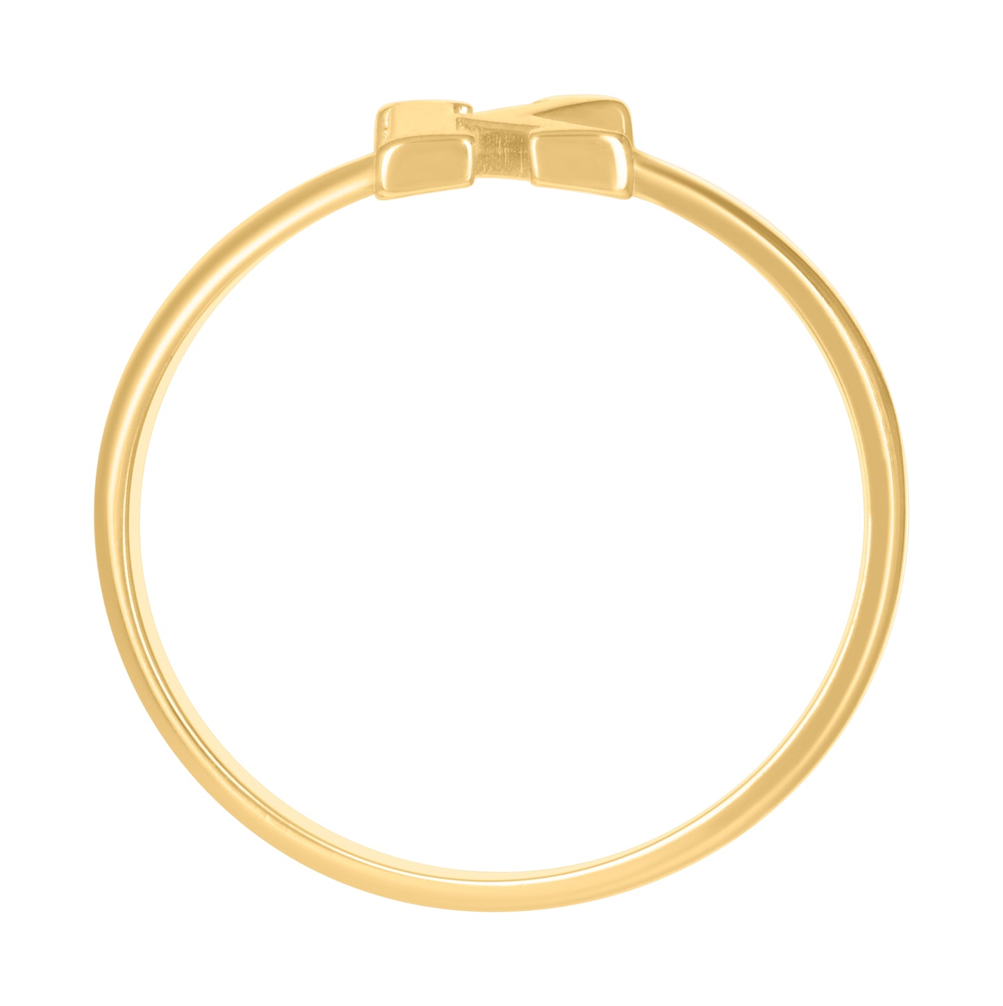 10K Yellow Gold Womens Initial Alphabet Bridal Anniversary Engagement Wedding Ring