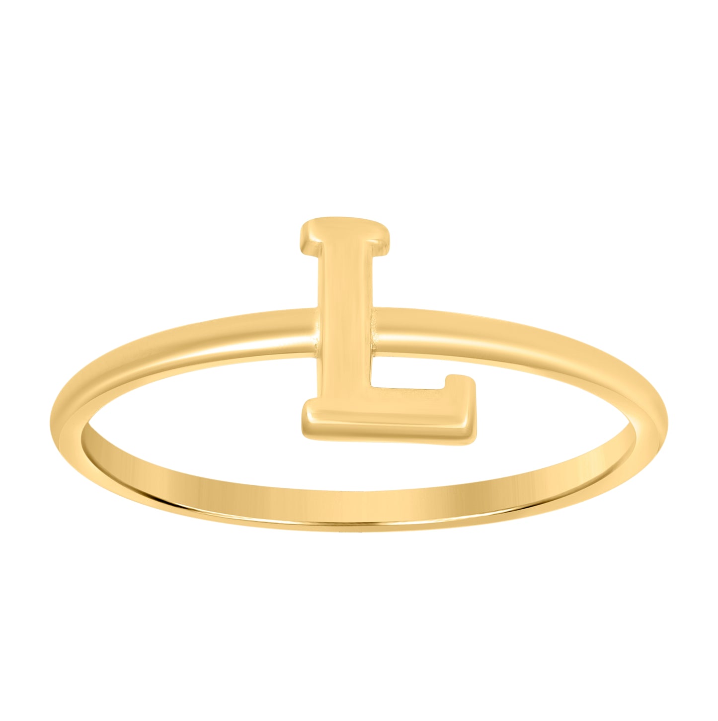 10K Yellow Gold Womens Initial Alphabet Bridal Anniversary Engagement Wedding Ring