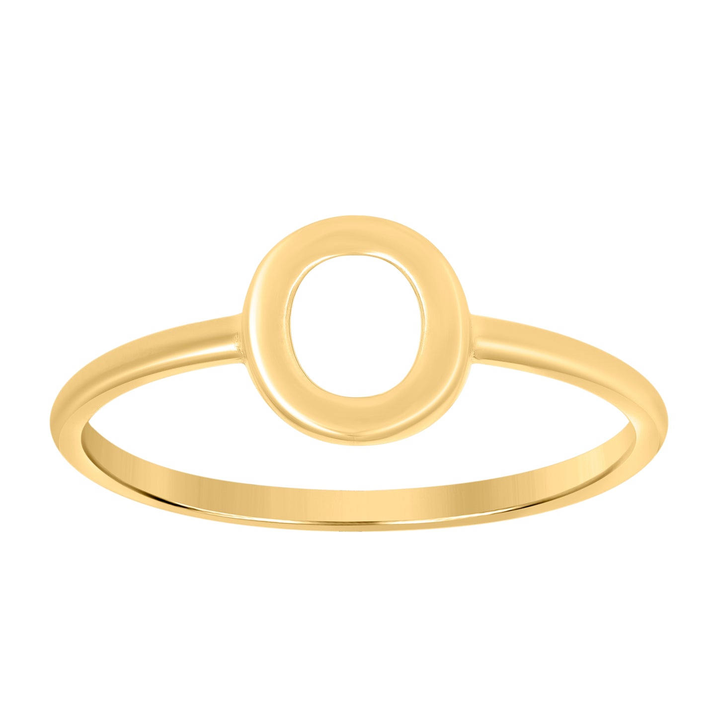 10K Yellow Gold Womens Initial Alphabet Bridal Anniversary Engagement Wedding Ring