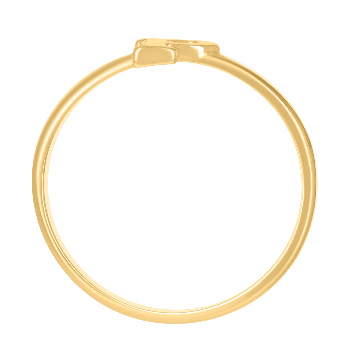 10K Yellow Gold Womens Initial Alphabet Bridal Anniversary Engagement Wedding Ring