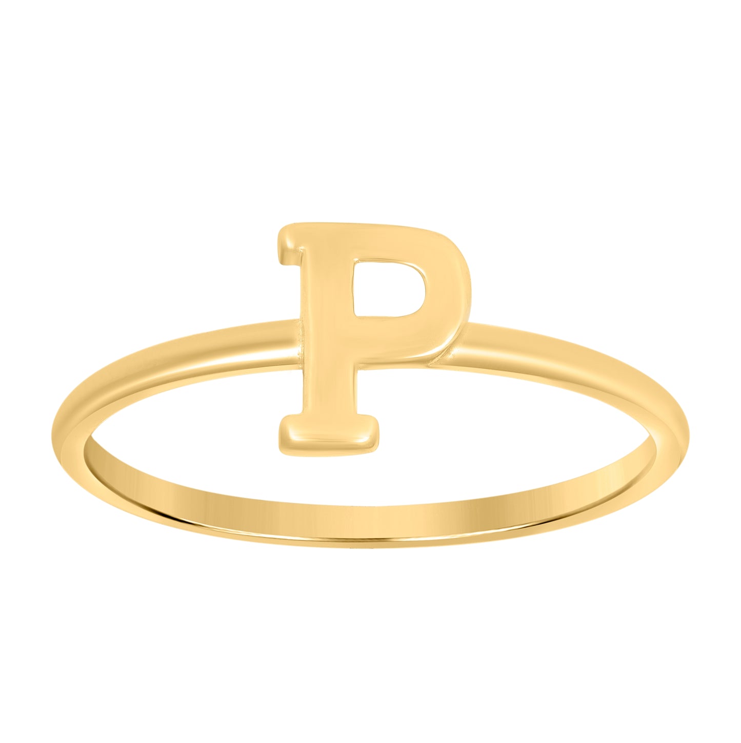 10K Yellow Gold Womens Initial Alphabet Bridal Anniversary Engagement Wedding Ring