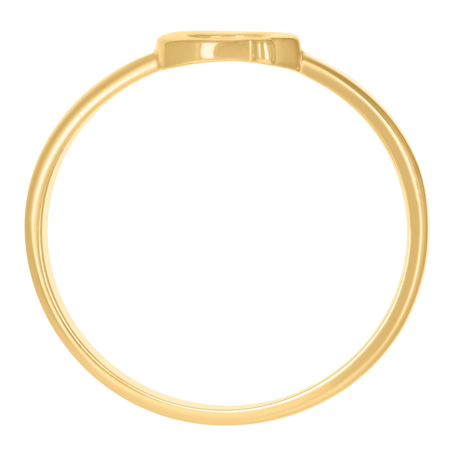 10K Yellow Gold Womens Initial Alphabet Bridal Anniversary Engagement Wedding Ring