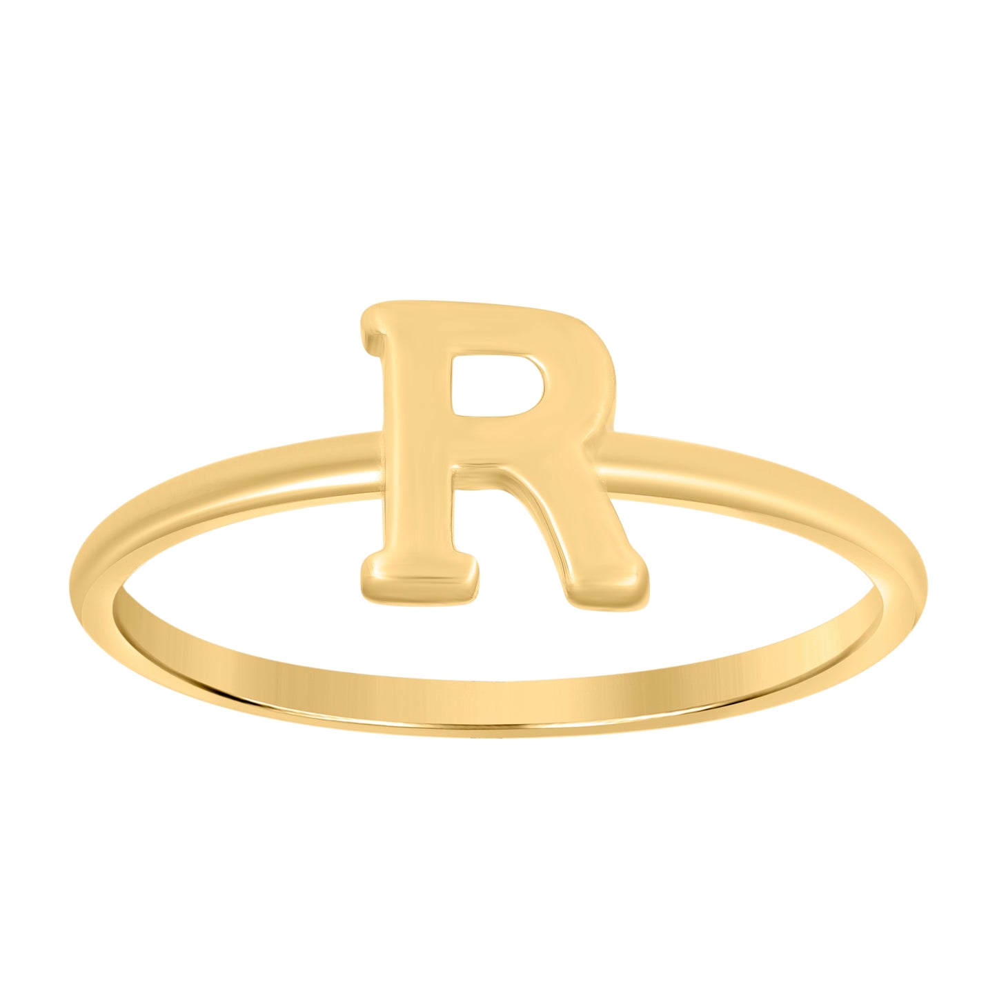 10K Yellow Gold Womens Initial Alphabet Bridal Anniversary Engagement Wedding Ring