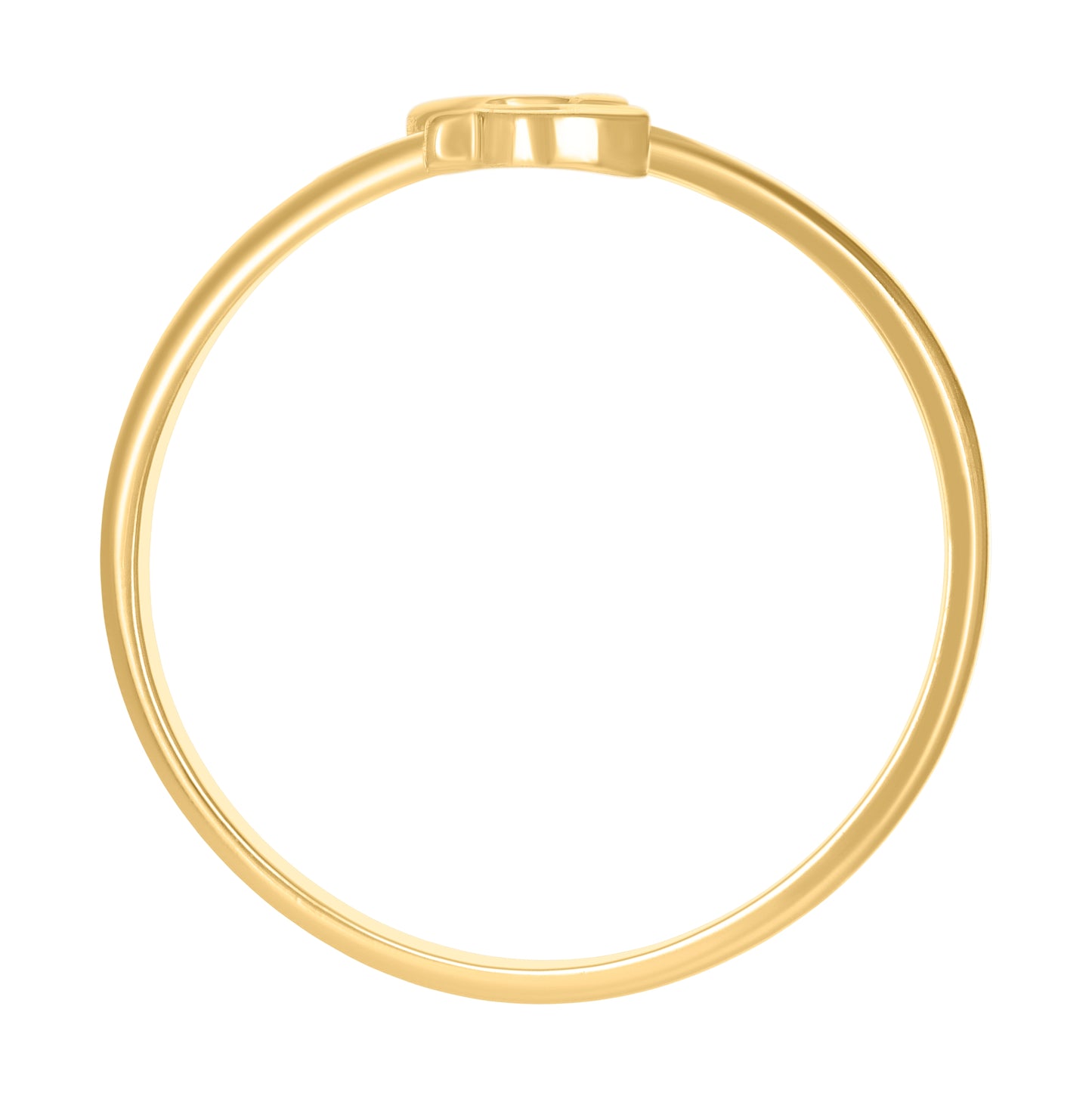 10K Yellow Gold Womens Initial Alphabet Bridal Anniversary Engagement Wedding Ring