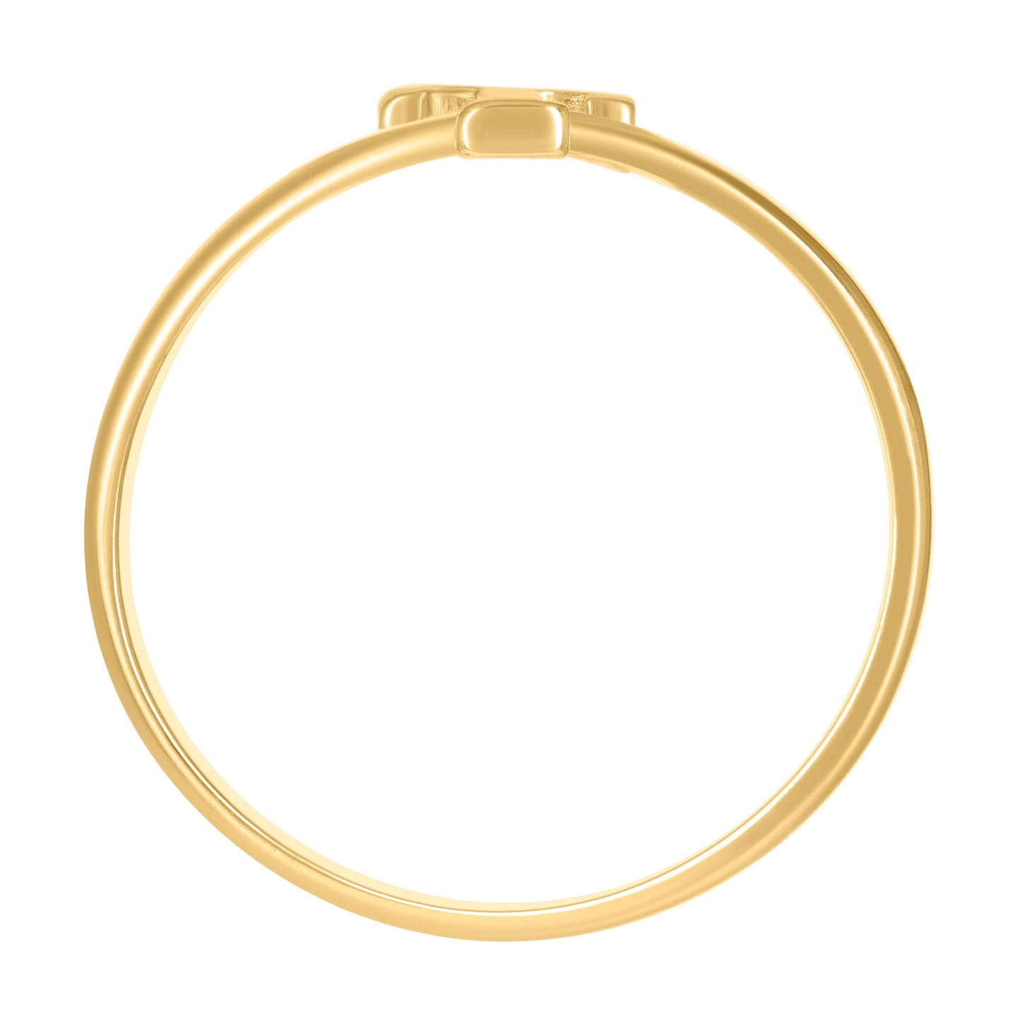 10K Yellow Gold Womens Initial Alphabet Bridal Anniversary Engagement Wedding Ring