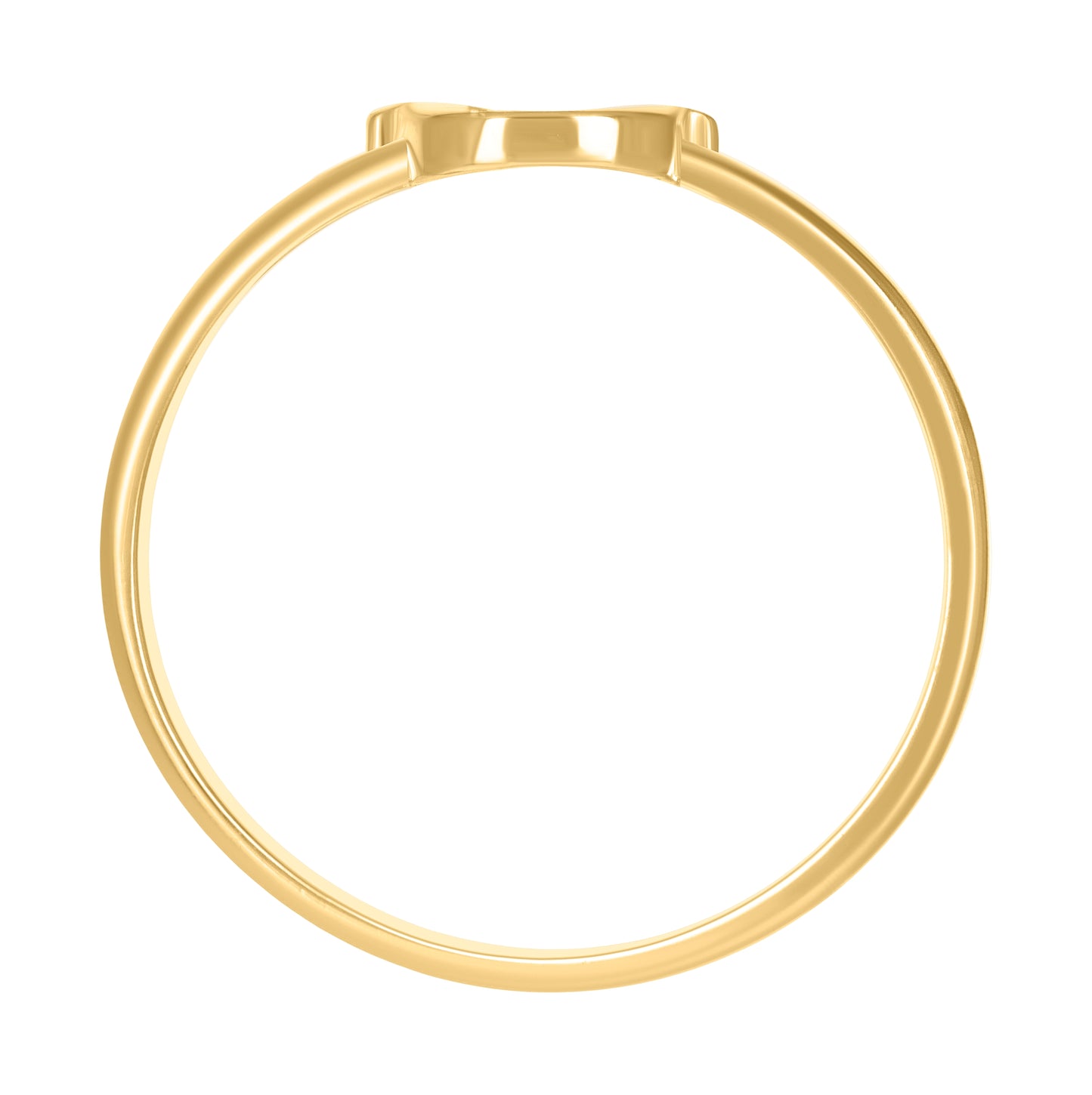 10K Yellow Gold Womens Initial Alphabet Bridal Anniversary Engagement Wedding Ring