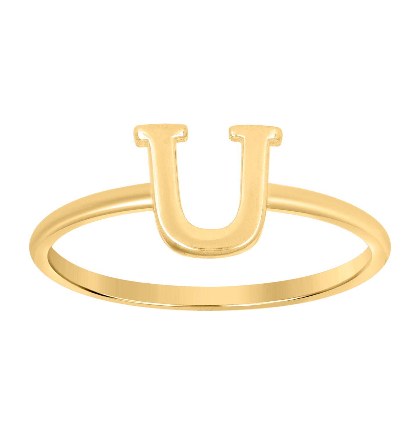 10K Yellow Gold Womens Initial Alphabet Bridal Anniversary Engagement Wedding Ring