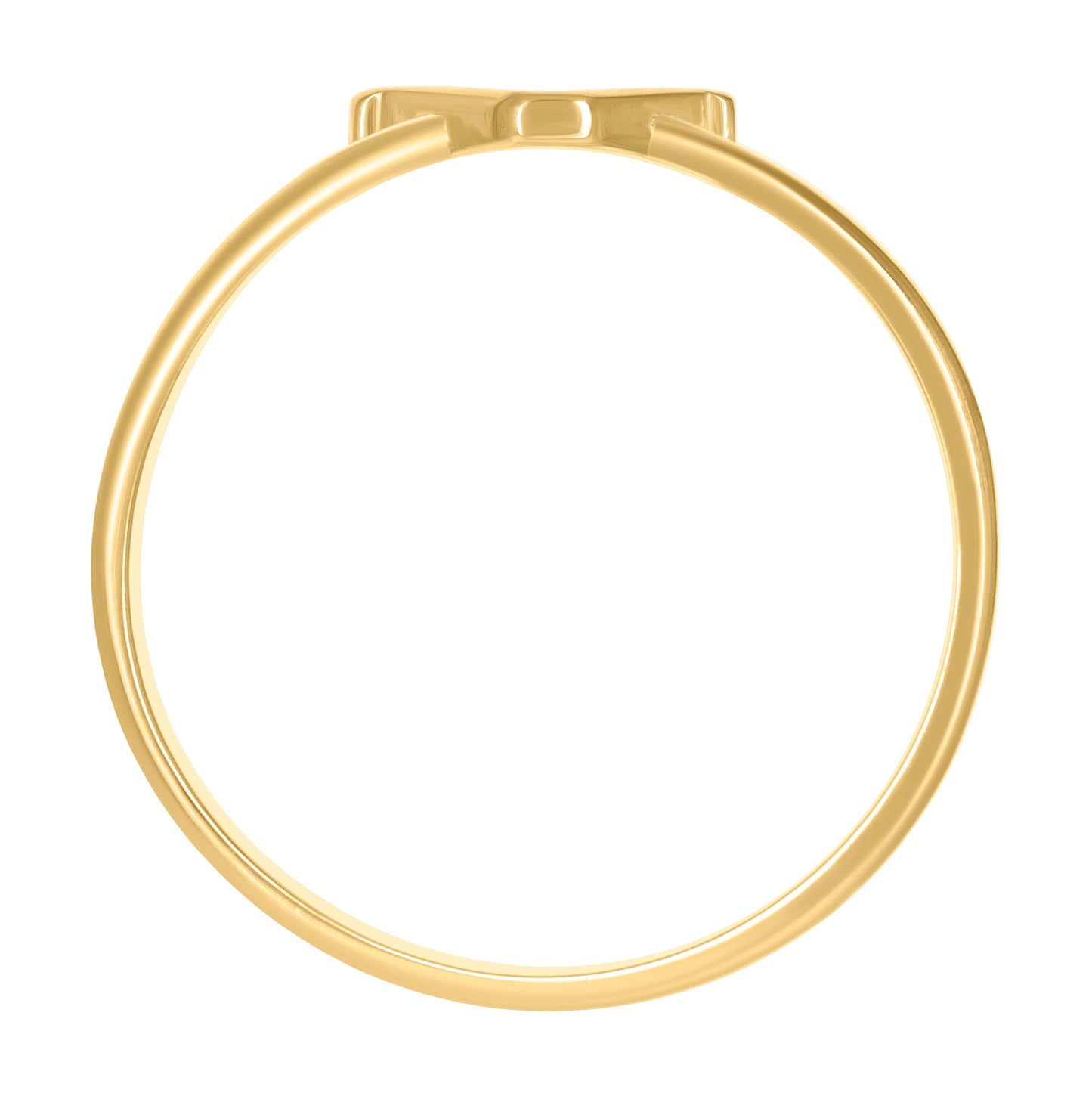 10K Yellow Gold Womens Initial Alphabet Bridal Anniversary Engagement Wedding Ring