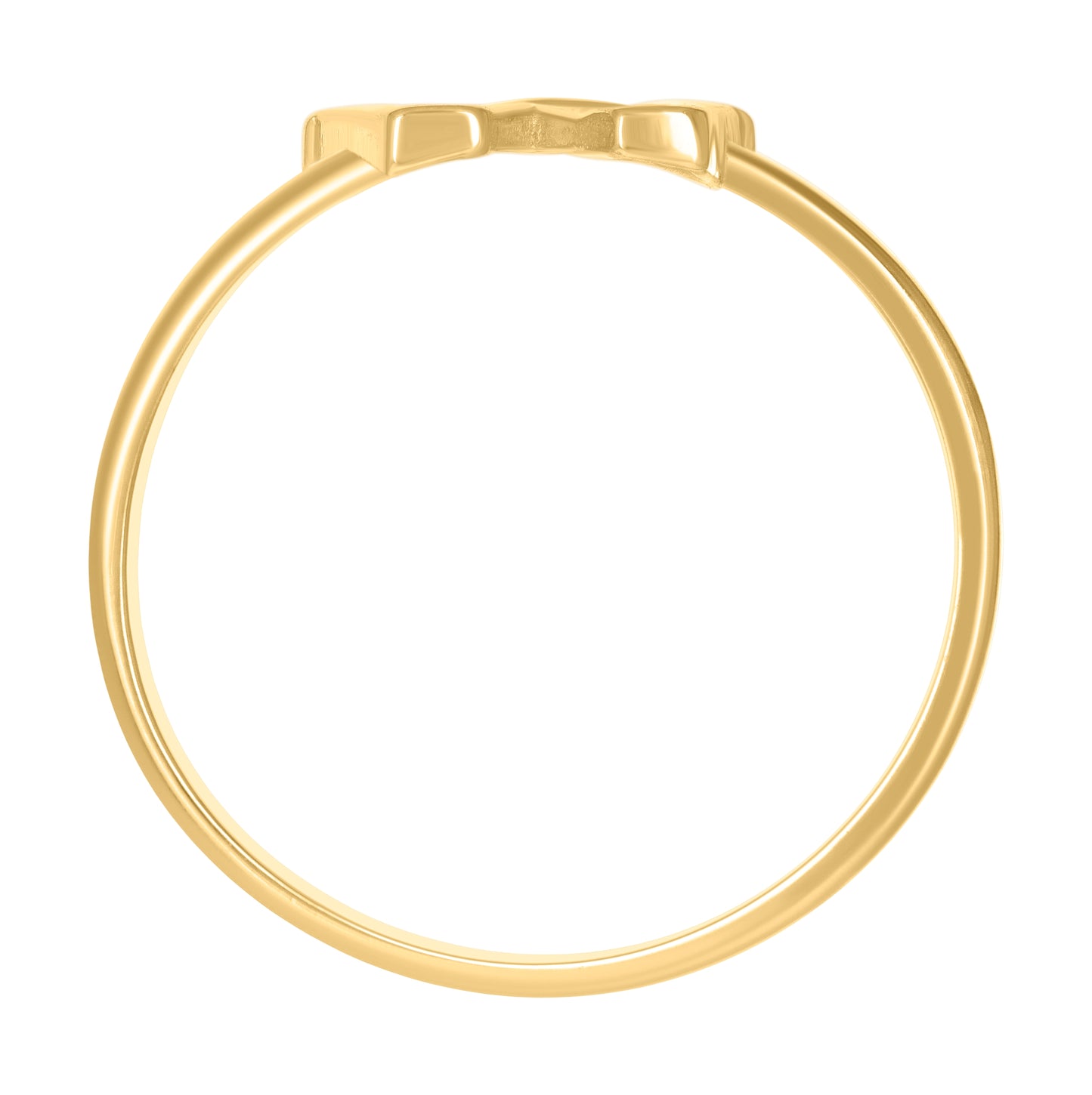 10K Yellow Gold Womens Initial Alphabet Bridal Anniversary Engagement Wedding Ring
