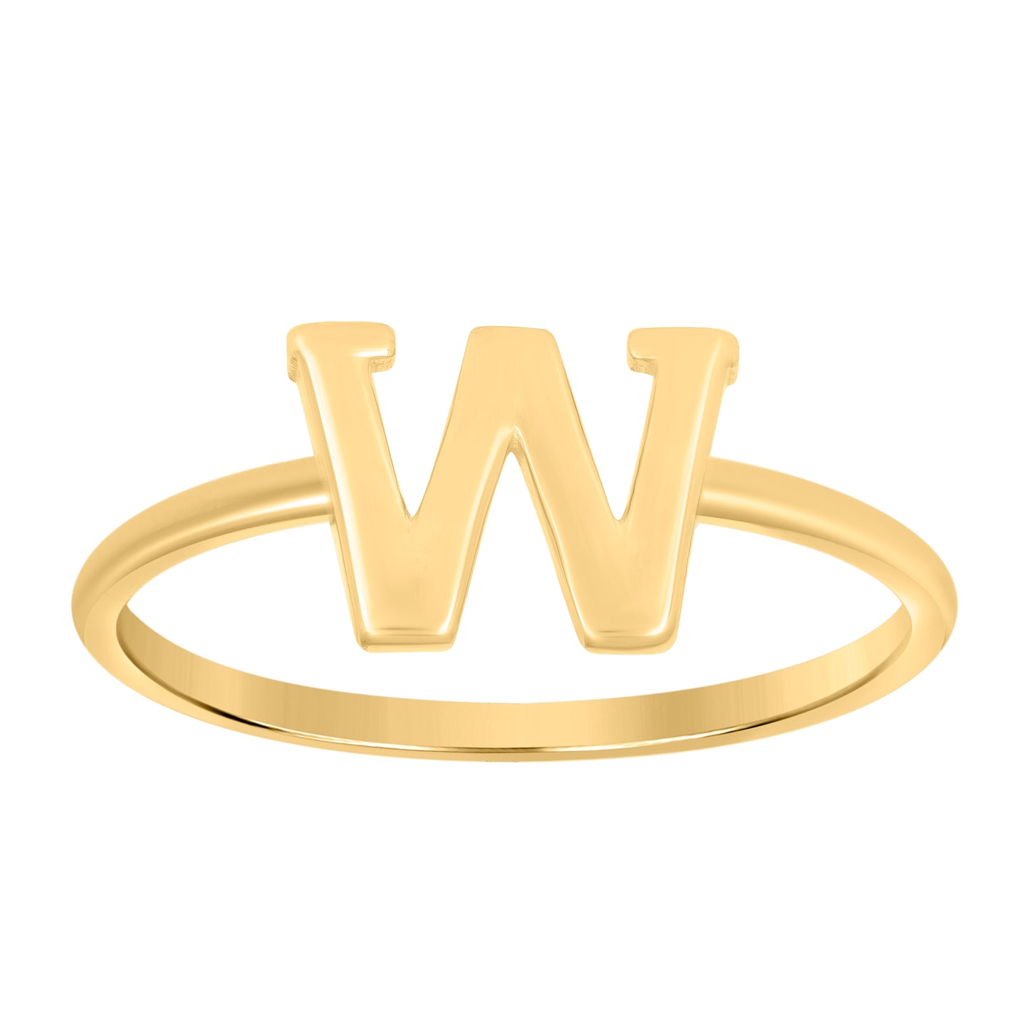 10K Yellow Gold Womens Initial Alphabet Bridal Anniversary Engagement Wedding Ring