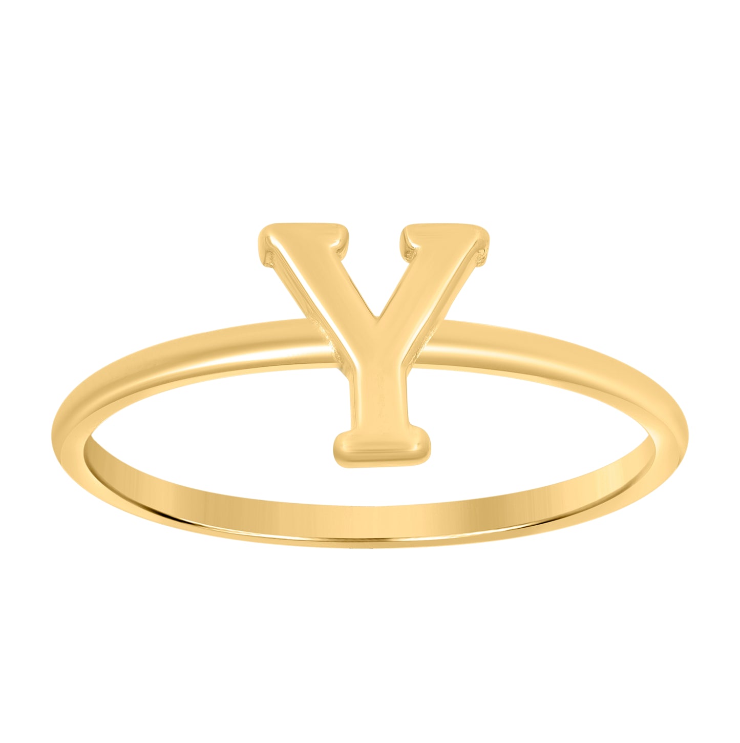 10K Yellow Gold Womens Initial Alphabet Bridal Anniversary Engagement Wedding Ring