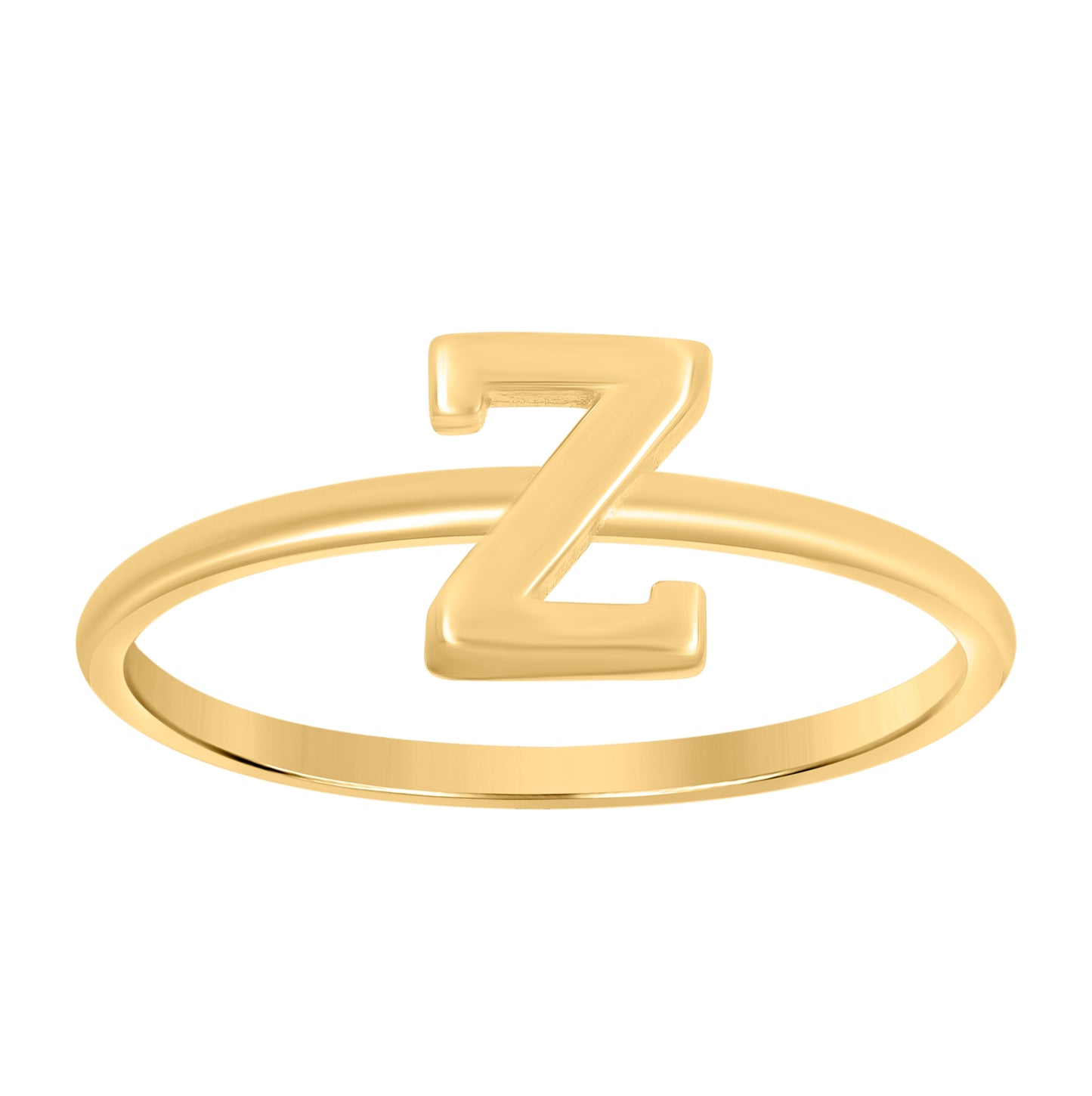 10K Yellow Gold Womens Initial Alphabet Bridal Anniversary Engagement Wedding Ring