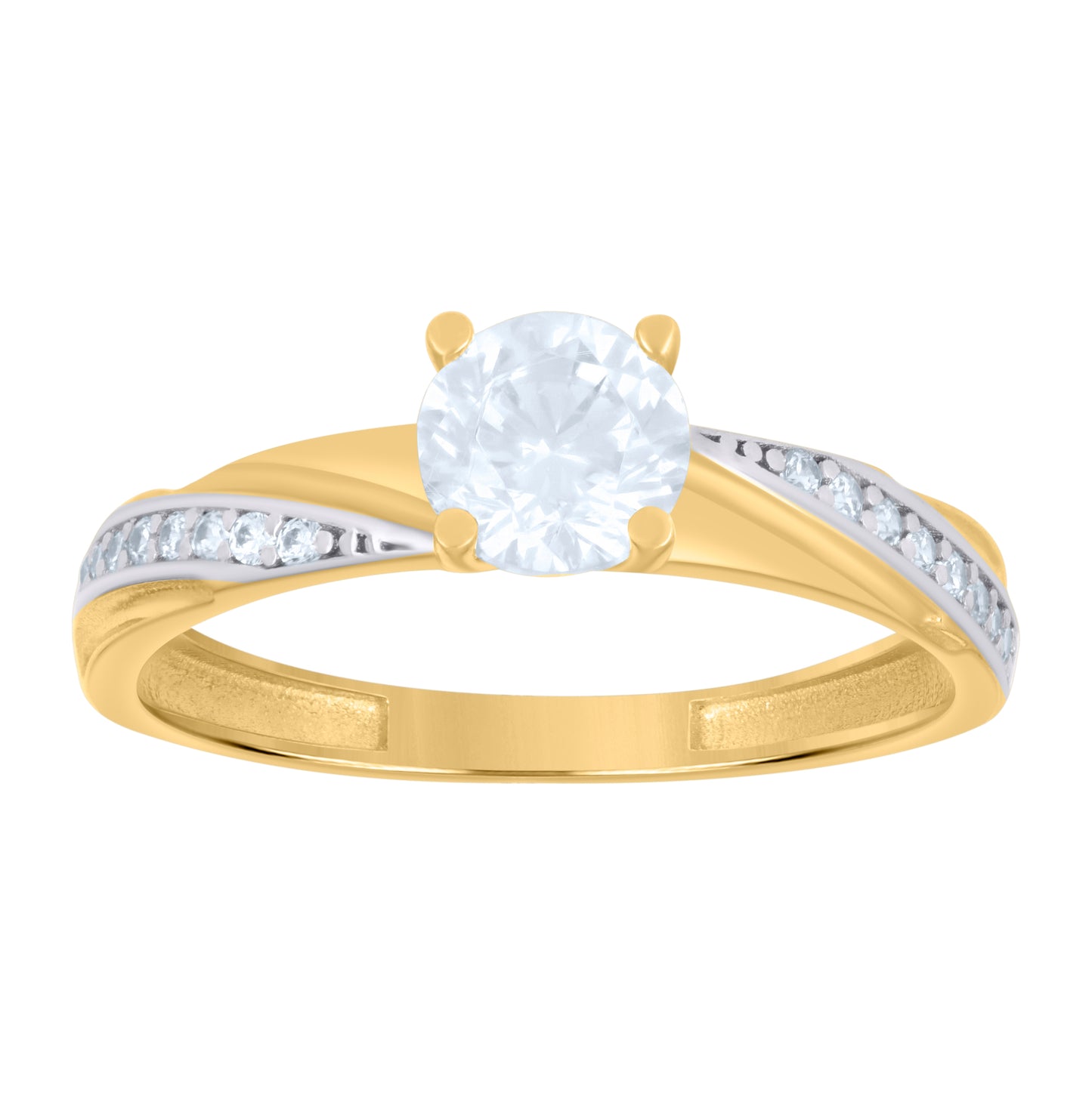 10K Two-tone Gold His & Hers Cubic-Zirconia Trio Ring Set