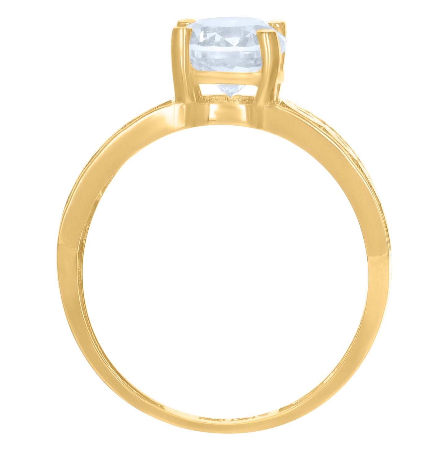 10K Yellow Gold Womens Cubic-Zirconia Infinity Duo Bridal Ring Set Ring
