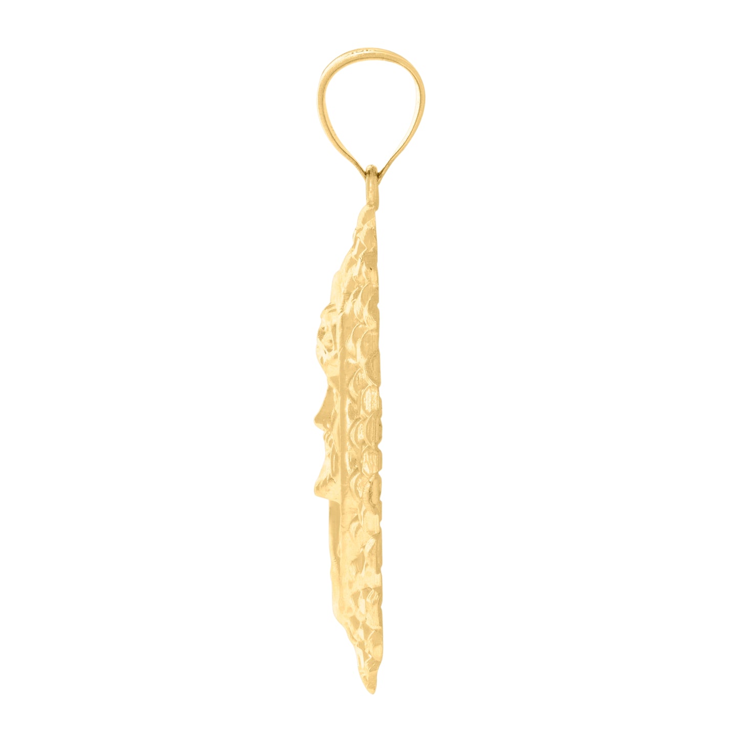 10K Yellow Gold Mens Jesus Religious Charm Pendant