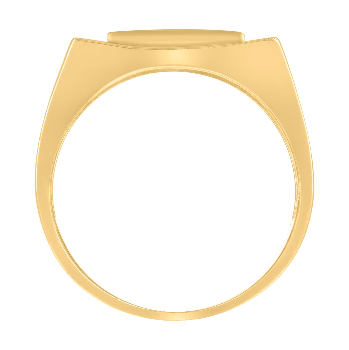 Sterling Silver Yellow-tone Mens Cubic-Zirconia Square Fashion Bridal Anniversary Wedding Engagement Band Ring