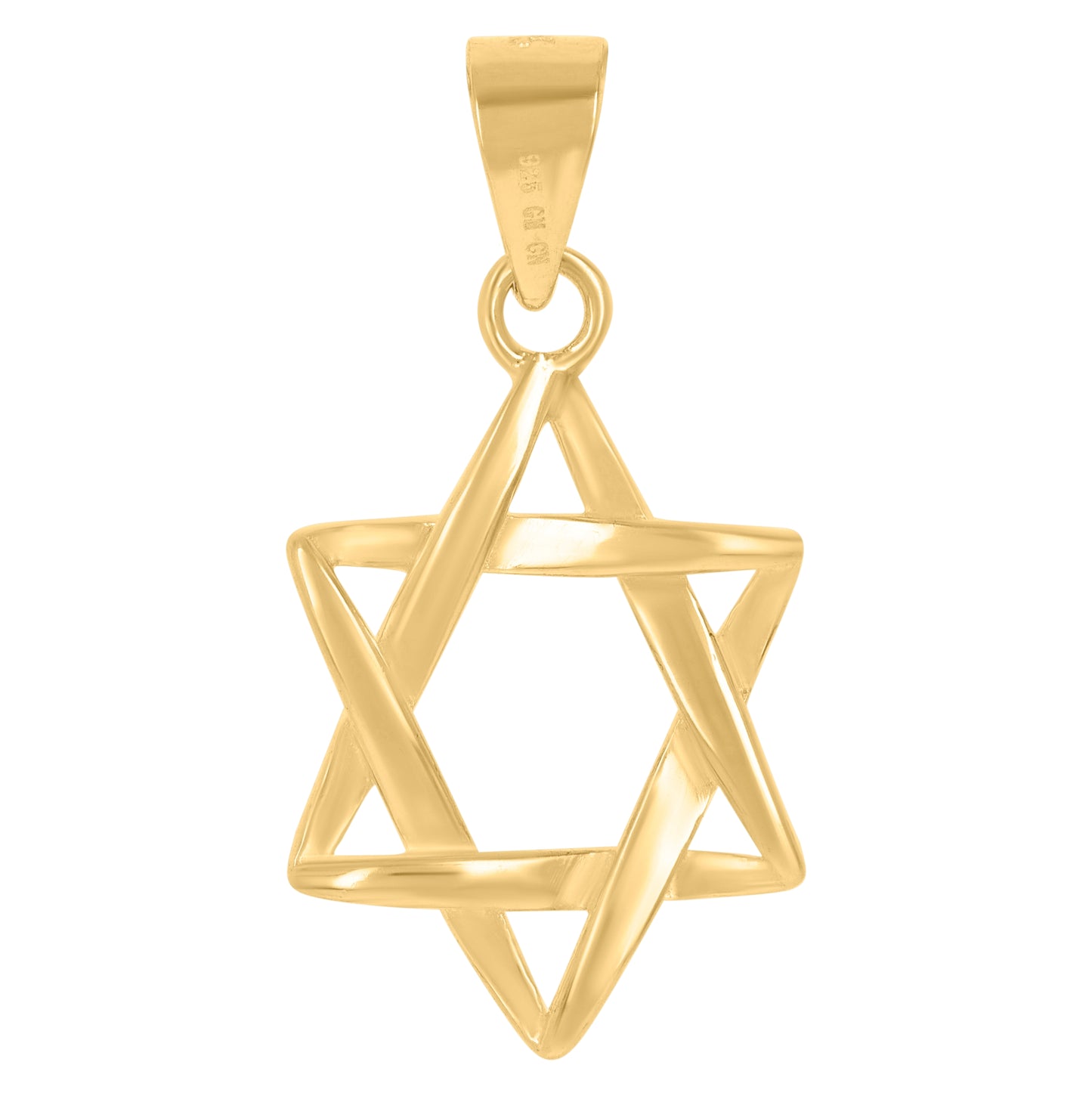 Sterling Silver Unisex Star Of David Religious Symbol Charm Pendant