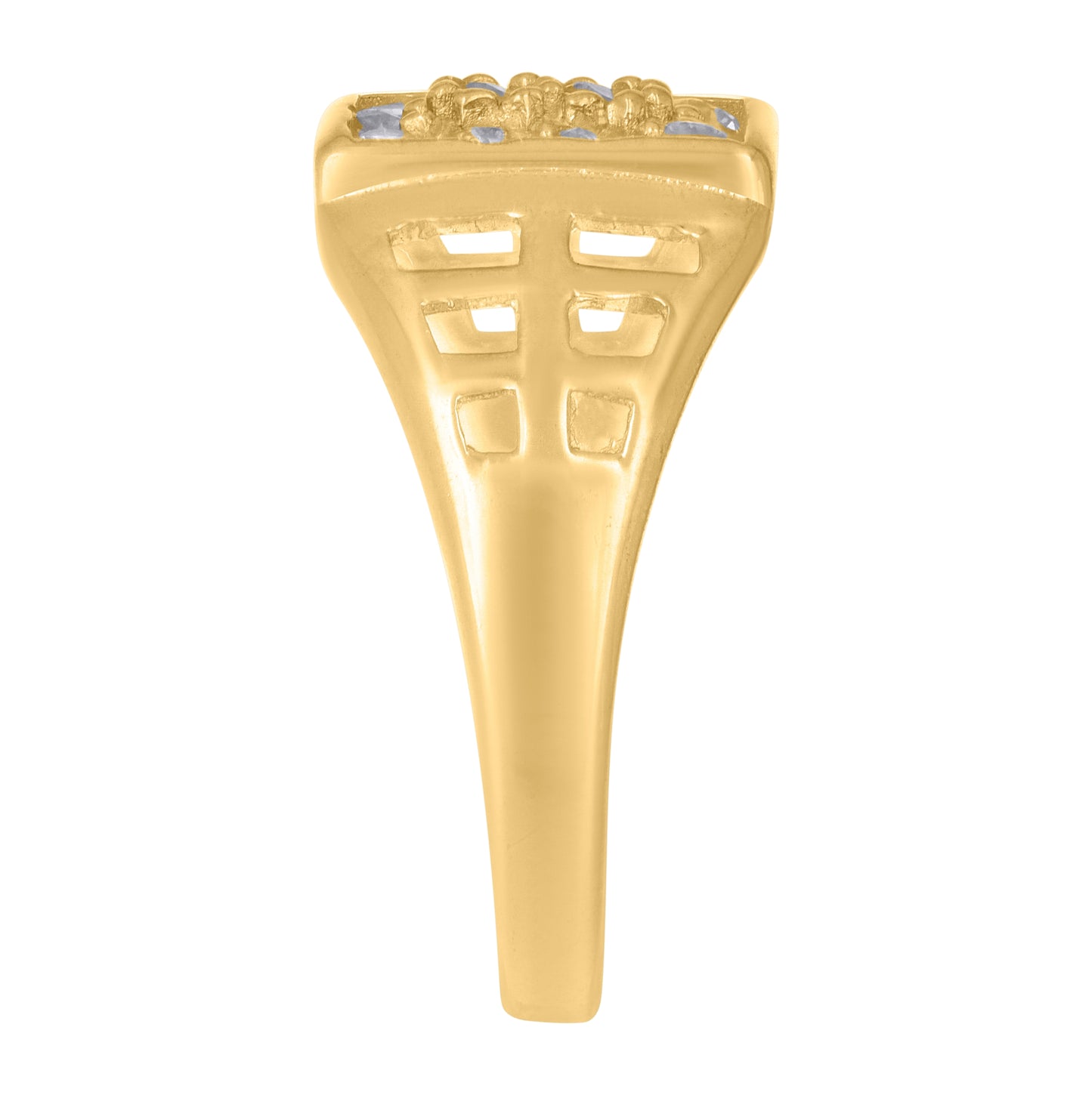 10K Yellow Gold Womens Cubic-Zirconia Fashion Ring
