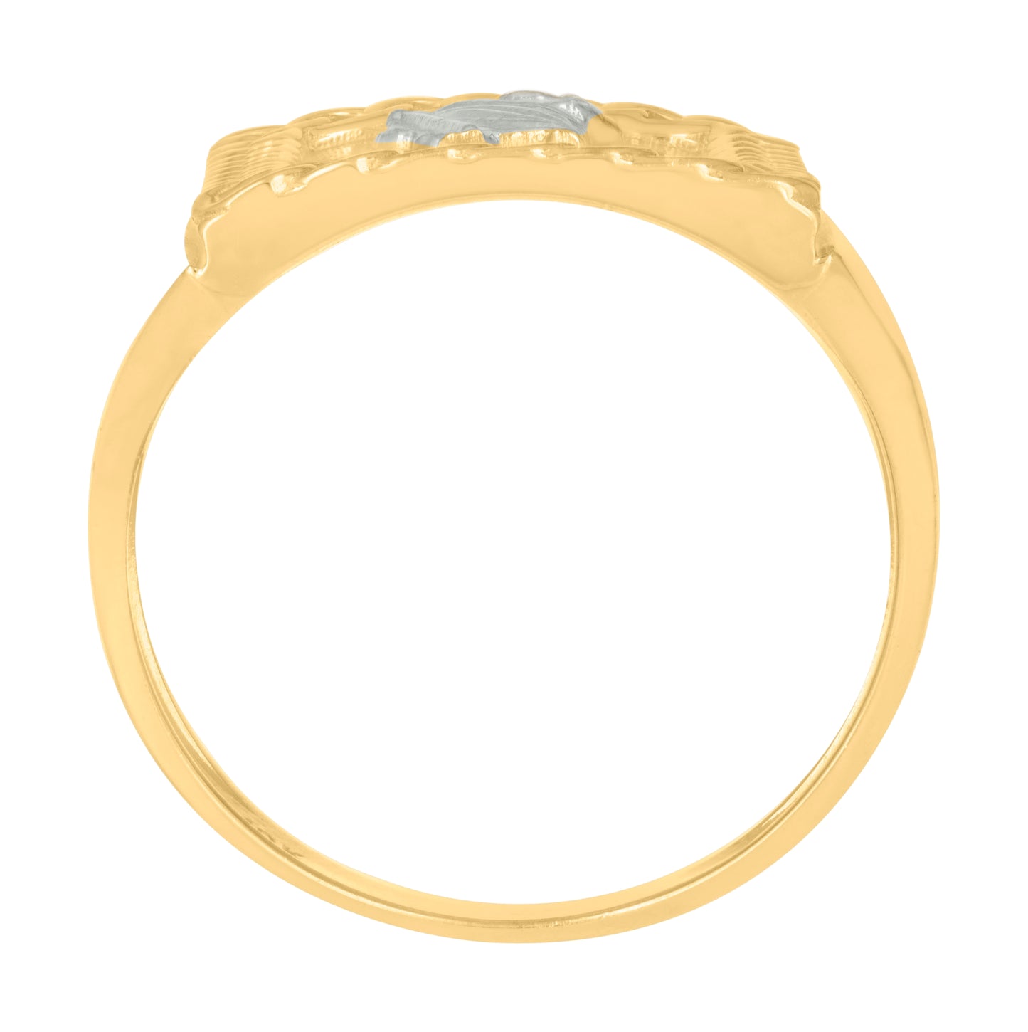 10K Two-Tone Gold Mens St. Jude Religious Ring