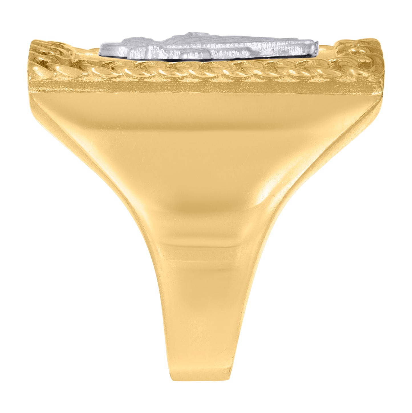 10K Two-Tone Gold Mens St. Jude Religious Ring