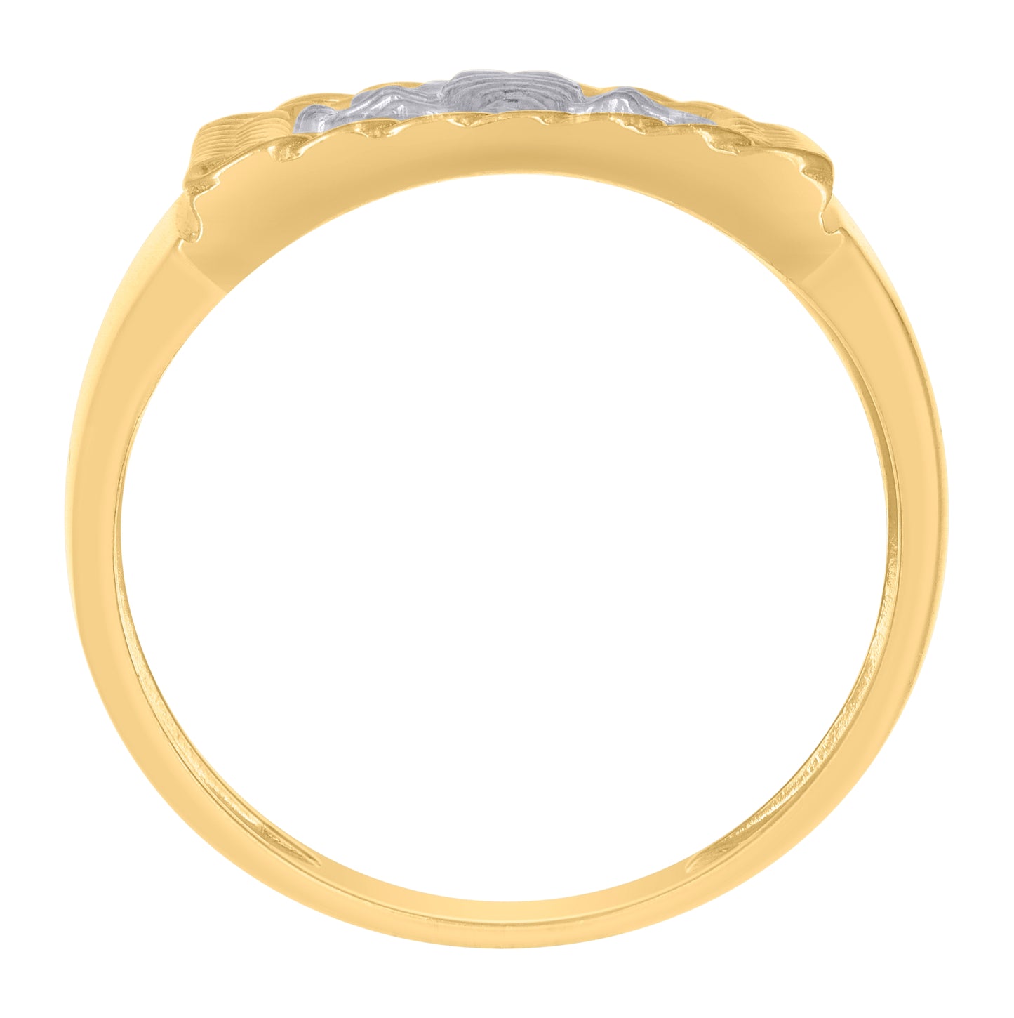 10K Two-Tone Gold Mens Scorpio Zodiac Sign/Wildlife Ring