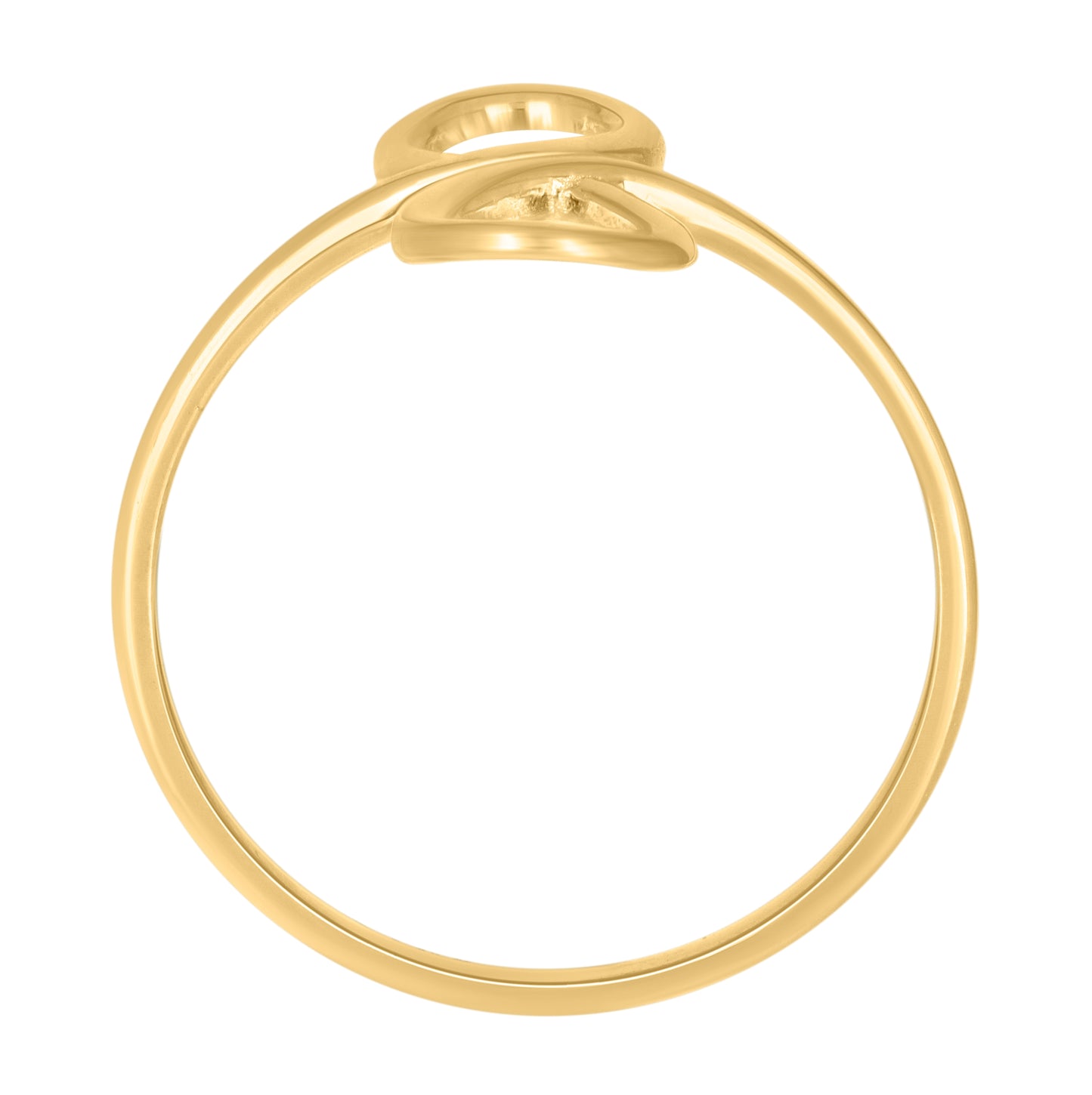 14K Yellow Gold Womens Infinity Ring