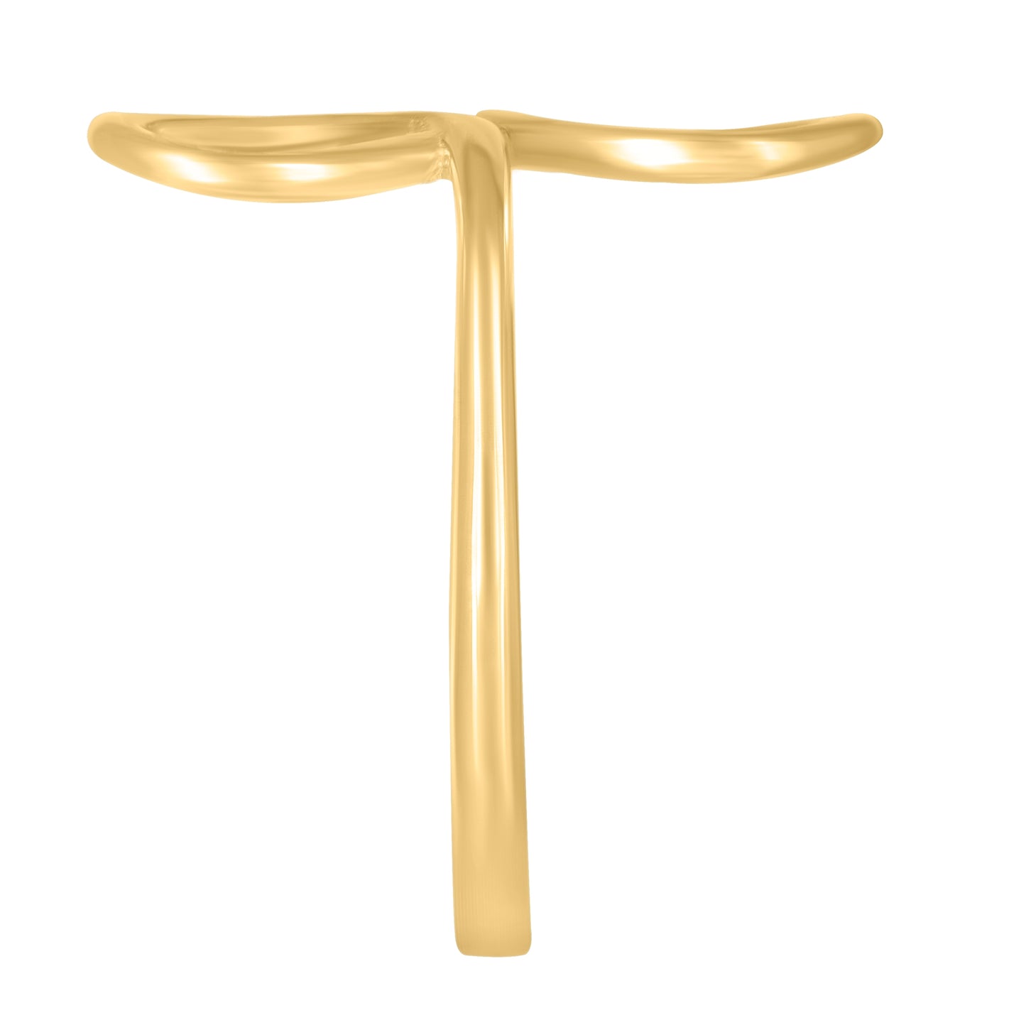 14K Yellow Gold Womens Infinity Ring