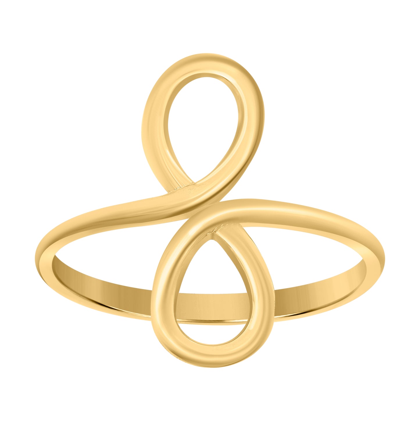 14K Yellow Gold Womens Infinity Ring