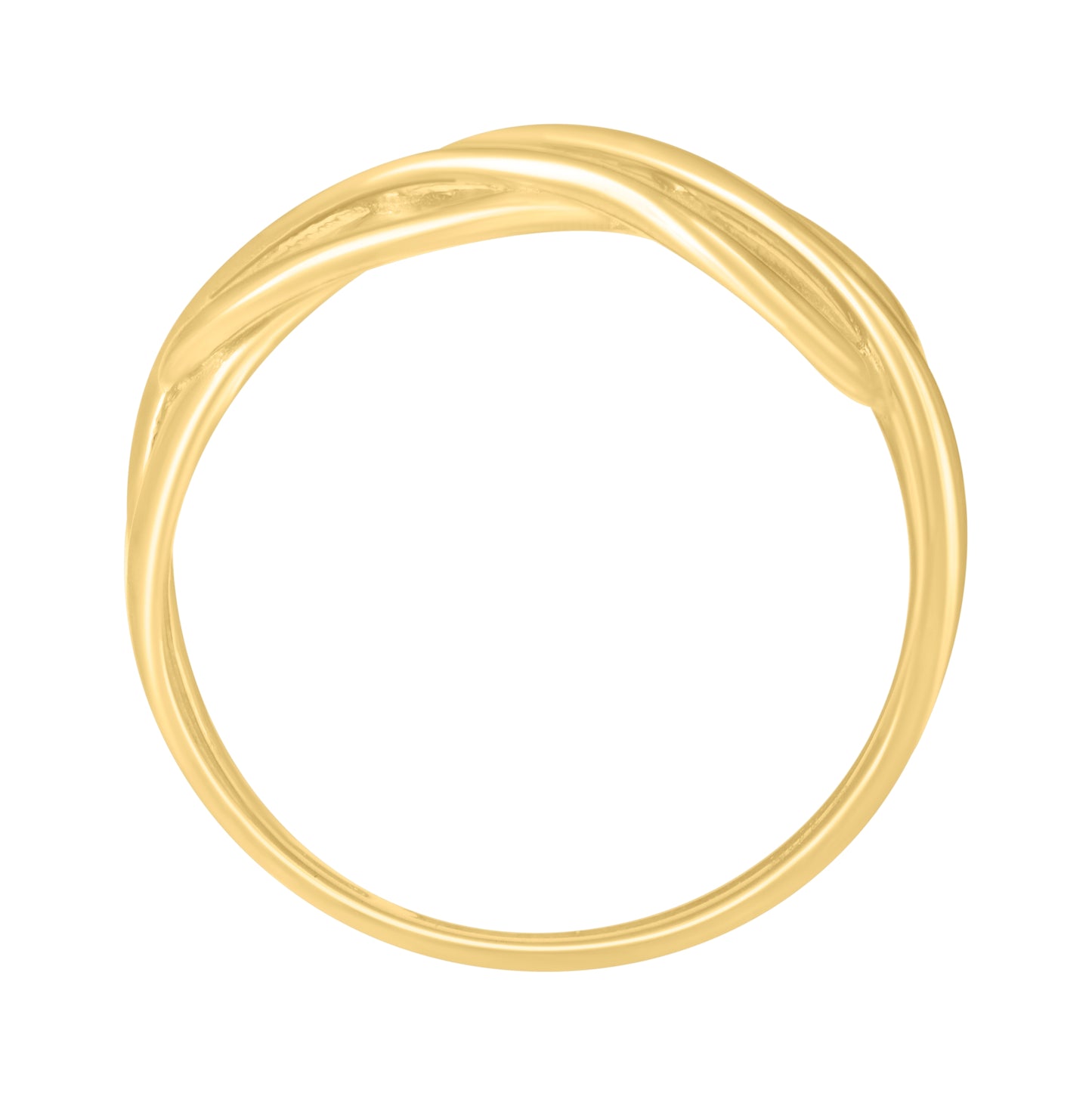 14K Yellow Gold Womens Infinity Ring