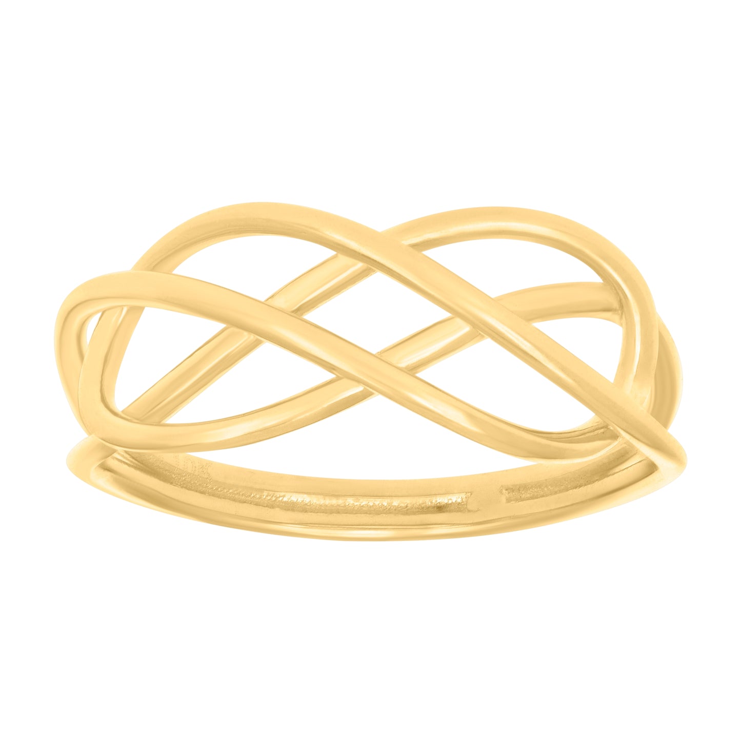 14K Yellow Gold Womens Infinity Ring