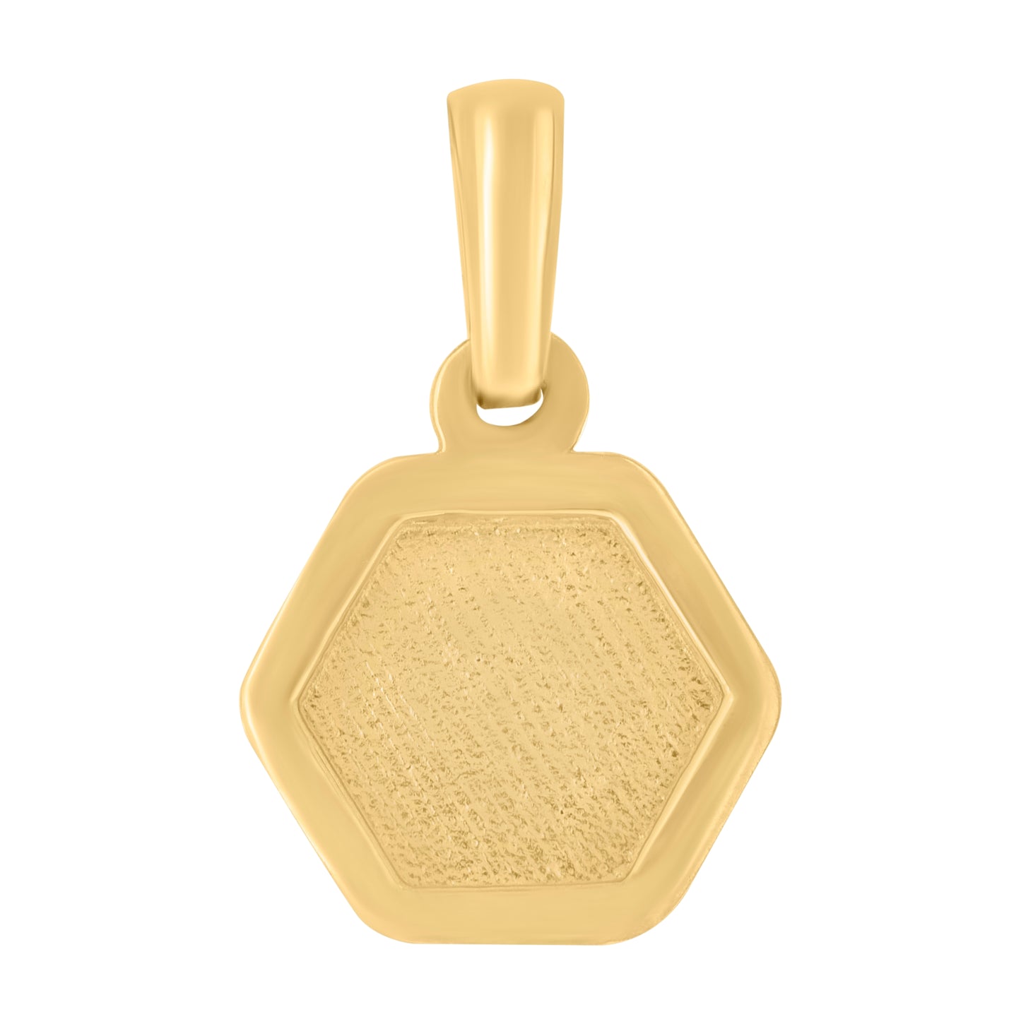 10K Yellow Gold Womens Cubic-Zirconia Octagon Fashion Charm Pendant