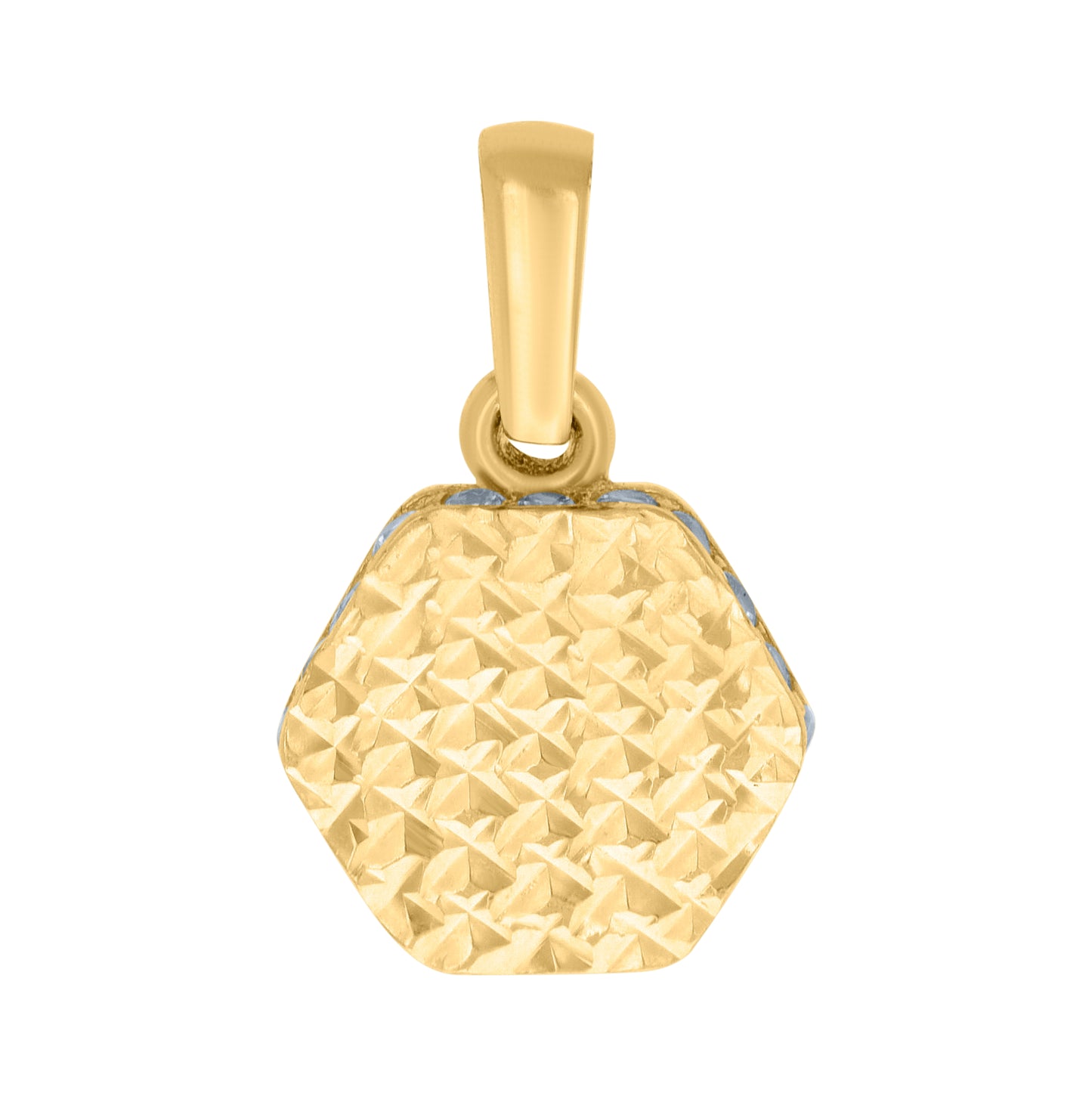 10K Yellow Gold Womens Cubic-Zirconia Octagon Fashion Charm Pendant