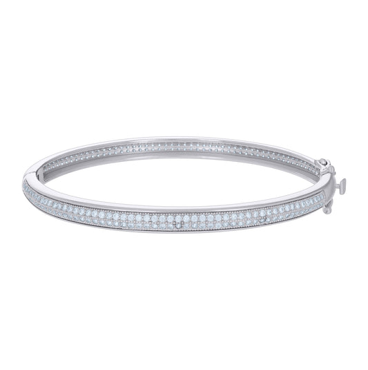 Sterling Silver Womens Cubic-Zirconia Fashion Bangle