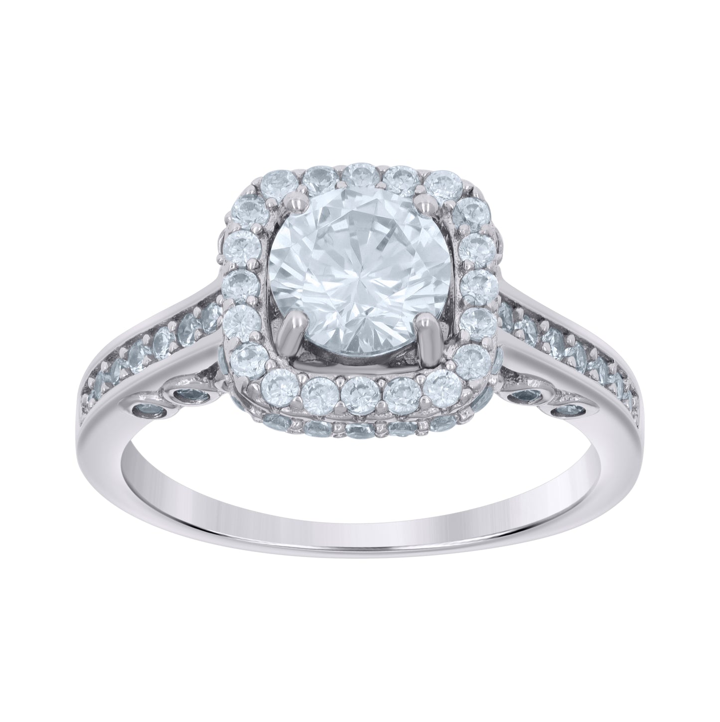 Sterling Silver Women's Cubic-Zirconia Fashion Bridal Anniversary Wedding Engagement Band Ring