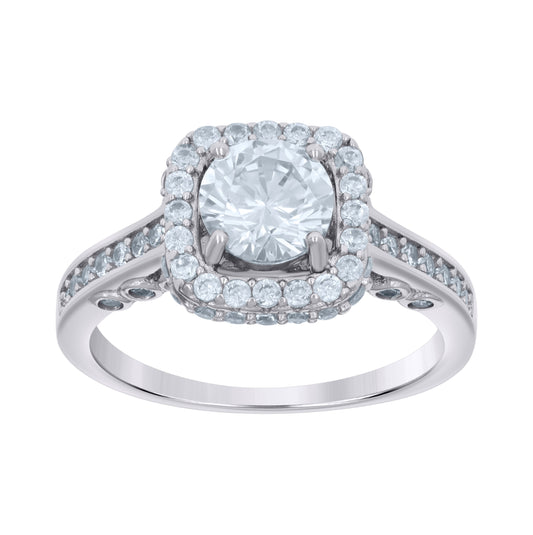 Sterling Silver Women's Cubic-Zirconia Fashion Bridal Anniversary Wedding Engagement Band Ring