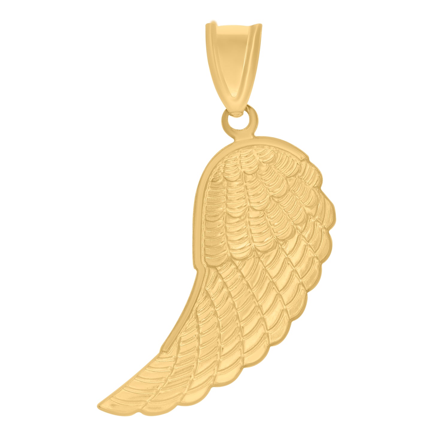 10K Two-tone Gold Womens Cubic-Zirconia Angel Wing Charm Pendant