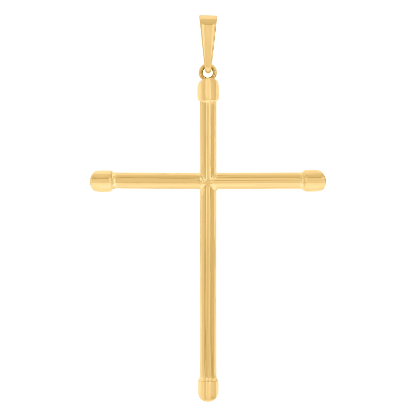 10K Yellow Gold Mens Cross Religious Charm Pendant