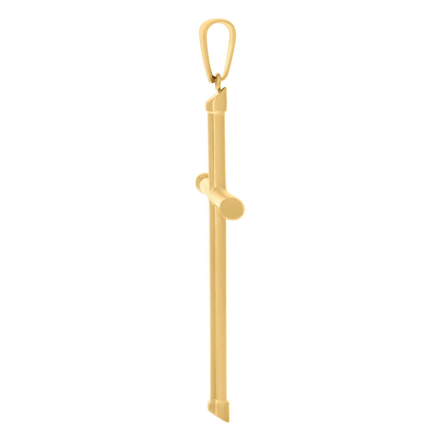 10K Yellow Gold Mens Cross Religious Charm Pendant