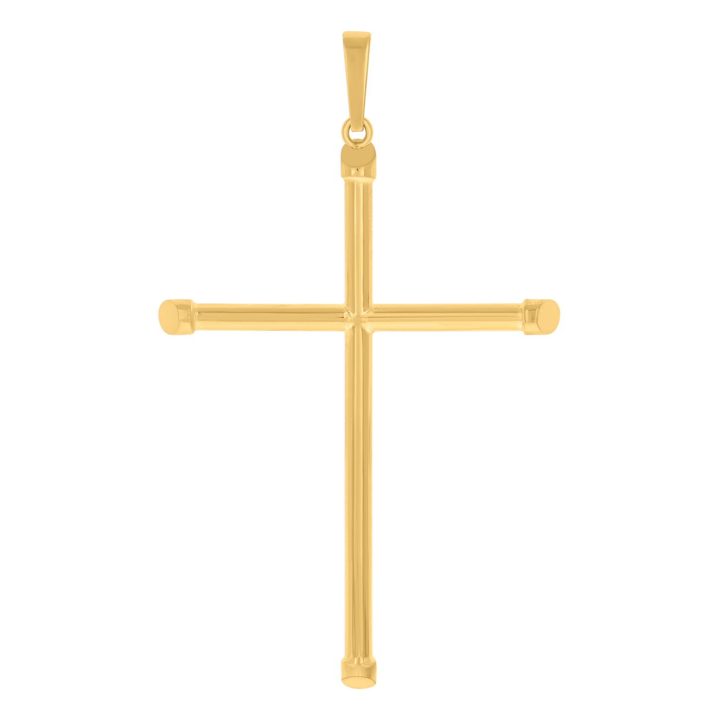 10K Yellow Gold Mens Cross Religious Charm Pendant