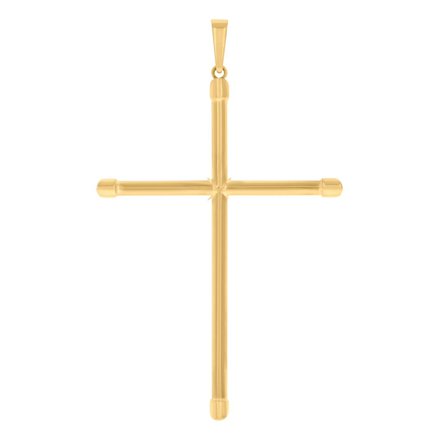 10K Yellow Gold Mens Cross Religious Charm Pendant